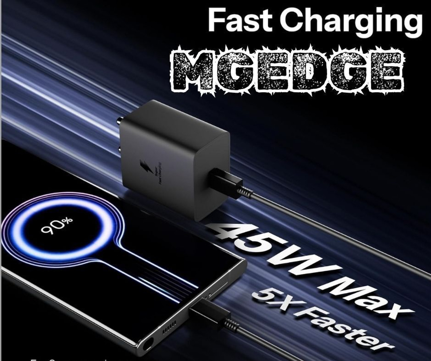 Image of GaN Charger 45 W Supercharge 8 A Wall Charger for Mobile with Detachable Cable