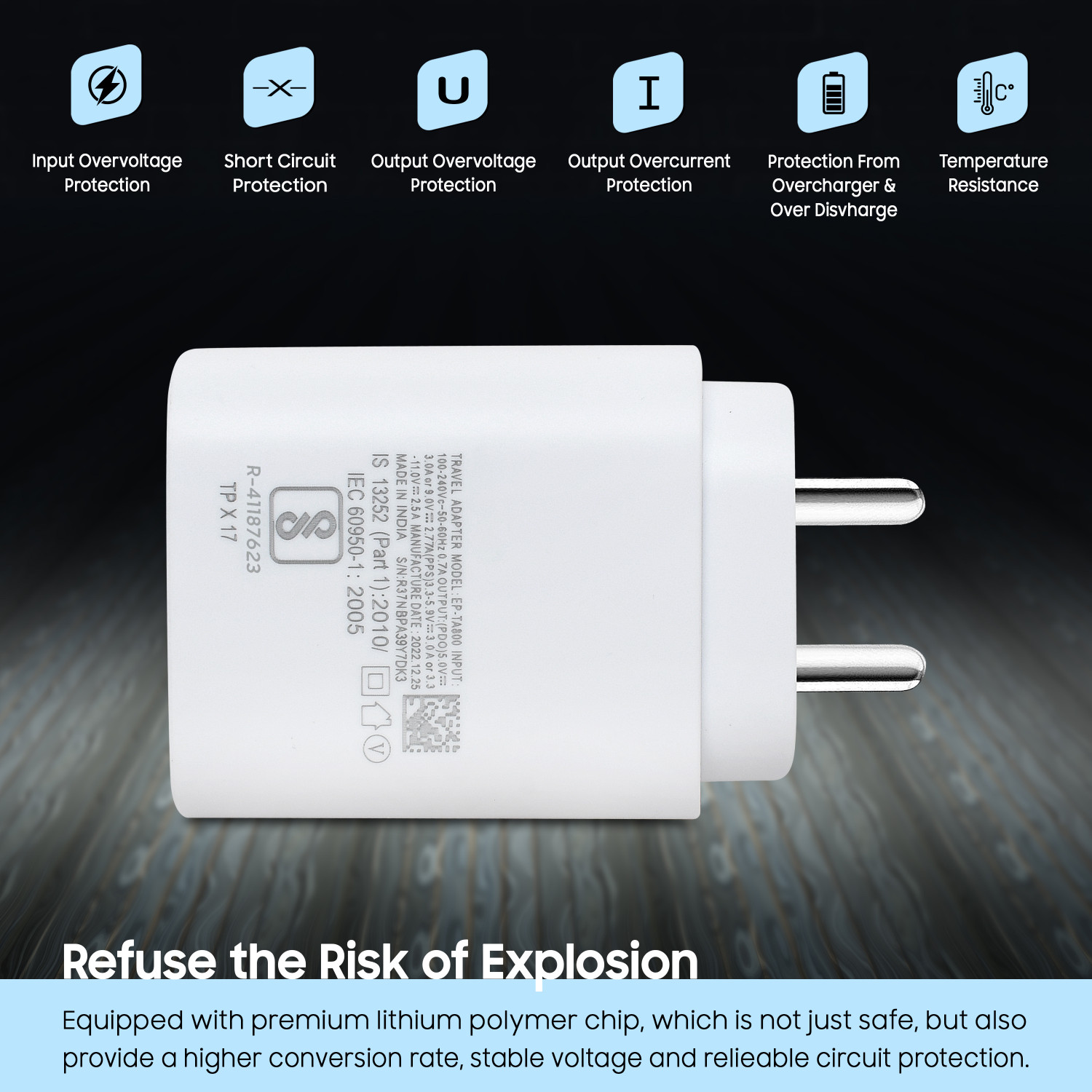 Image of Zybux Original 25W USB-C Samsung Galaxy M14 5G Mobile Super Fast PD Charger Adapter Charging Pad