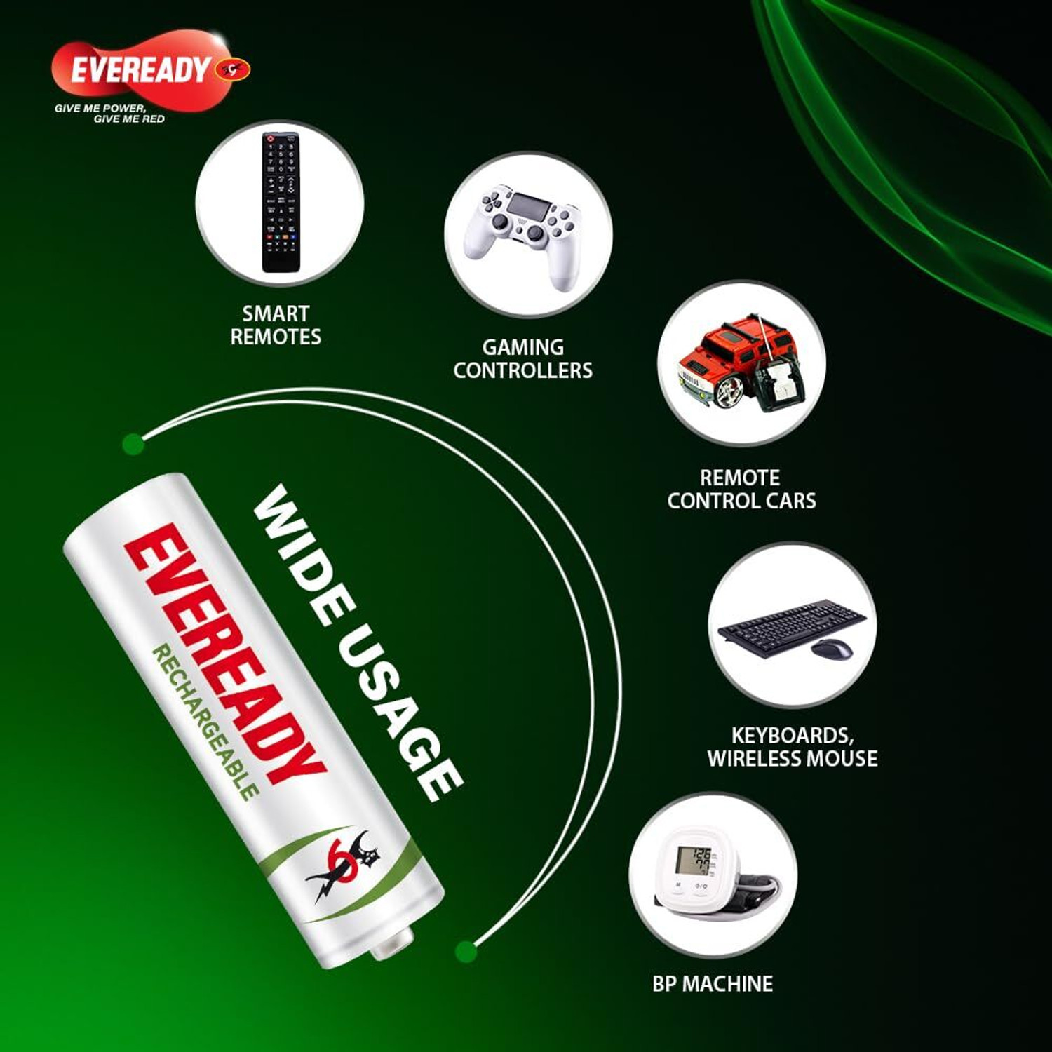 Image of EVEREADY AA Rechargeable & Charger| 1000S | Combo Pack with 4 Batteries & Charger Battery