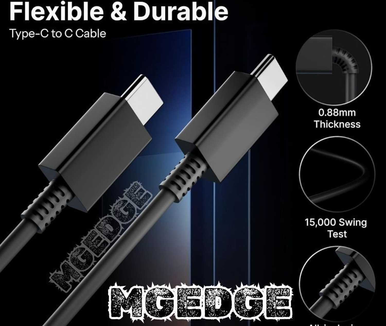 Image of GaN Charger 45 W Supercharge 8 A Wall Charger for Mobile with Detachable Cable