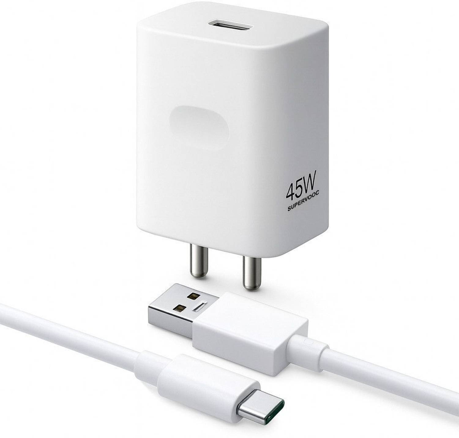 RVAT 45 W SuperVOOC 5 A Wall Charger for Mobile with Detachable Cable