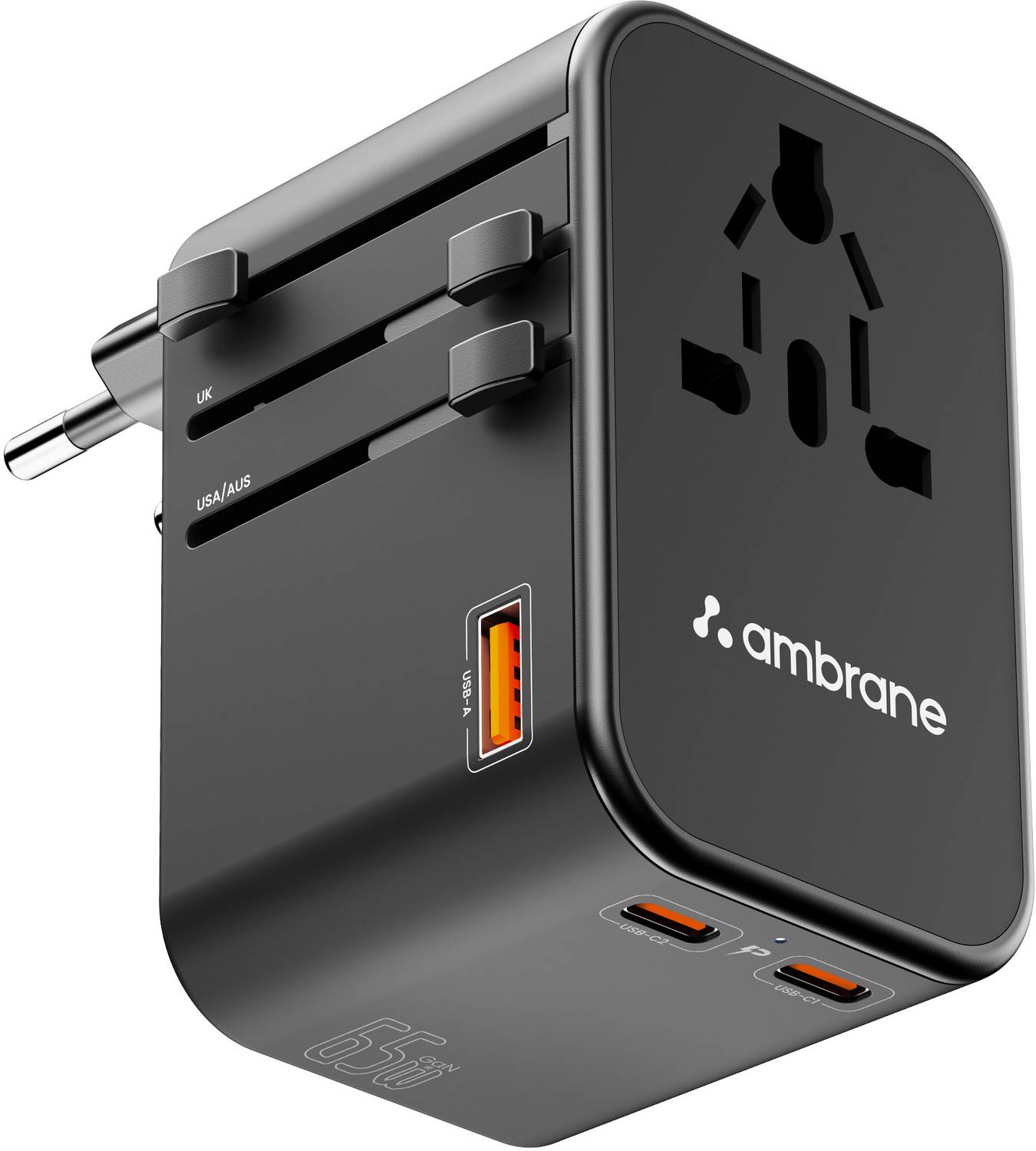 Ambrane 65 W GaN 3 A Wall Charger for Mobile