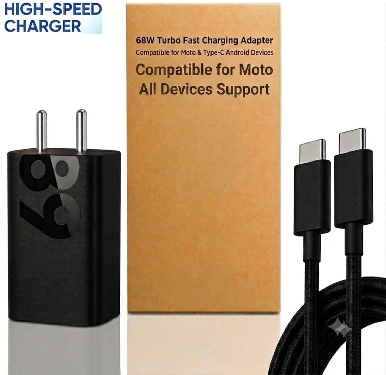 MHDPF 68 W TurboPower 3.0 6.5 A Wall Charger for Mobile with Detachable Cable