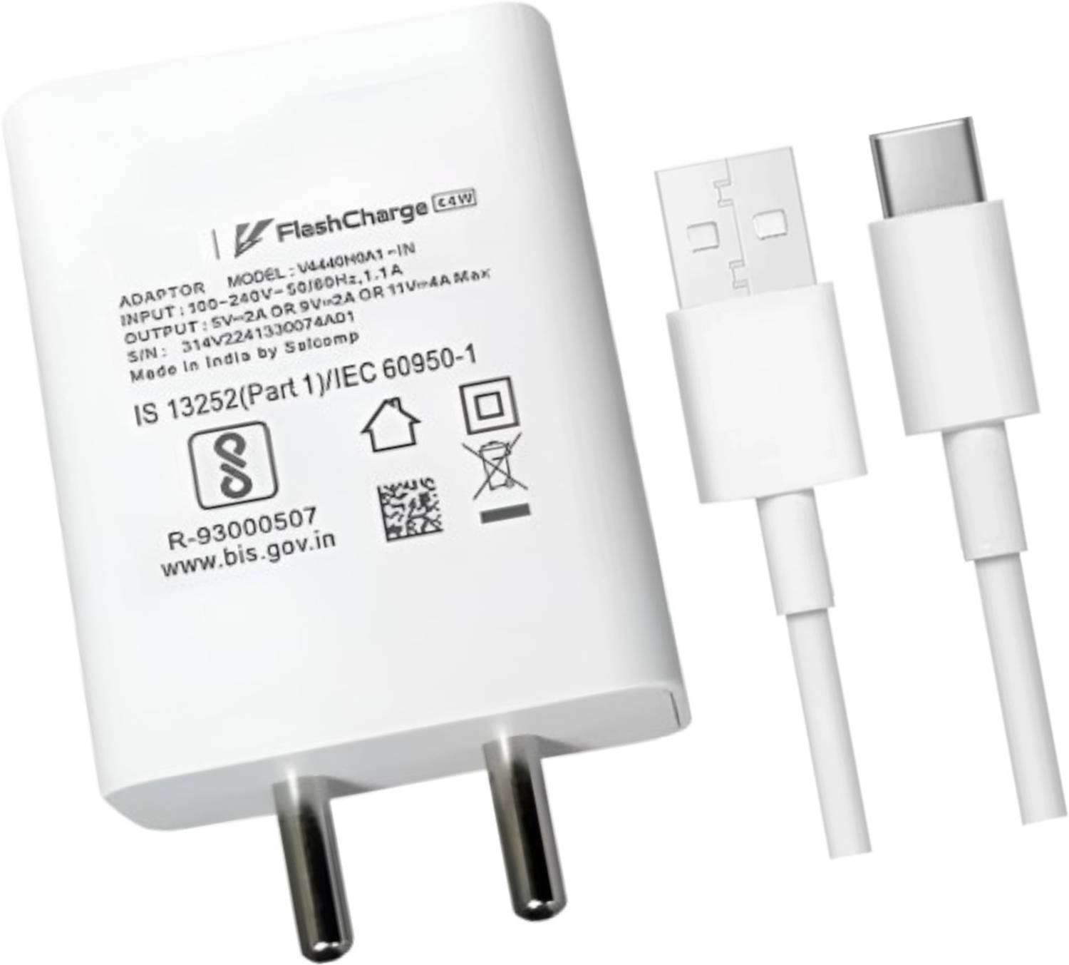RORRY 44 W Quick Charge 4 A Wall Charger for Mobile with Detachable Cable