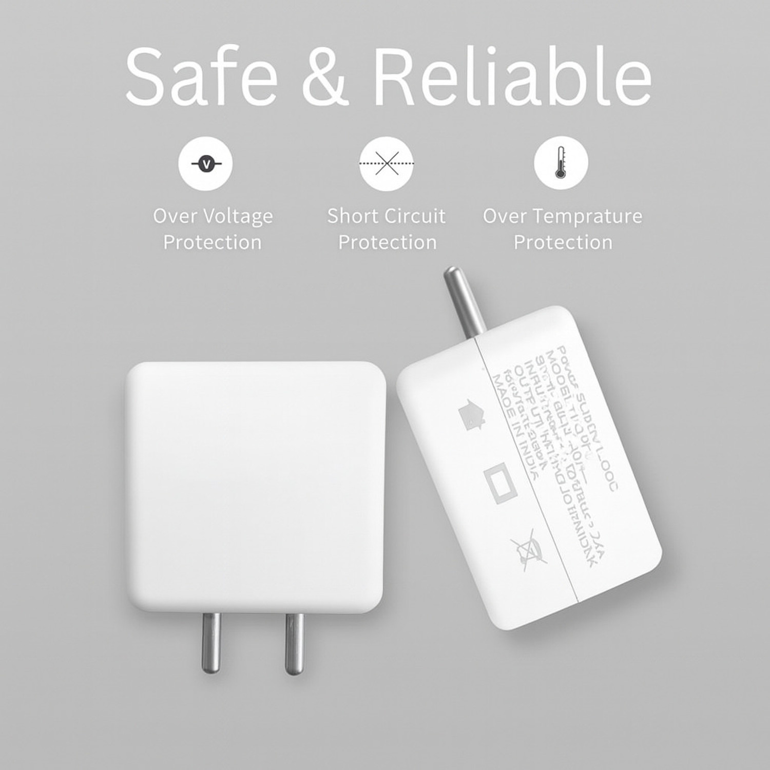 Image of CLAT SUPERVOOC 80W Power Adapter Super Fast Charger For All Protocol axzc 6 A Mobile Charger with Detachable Cable