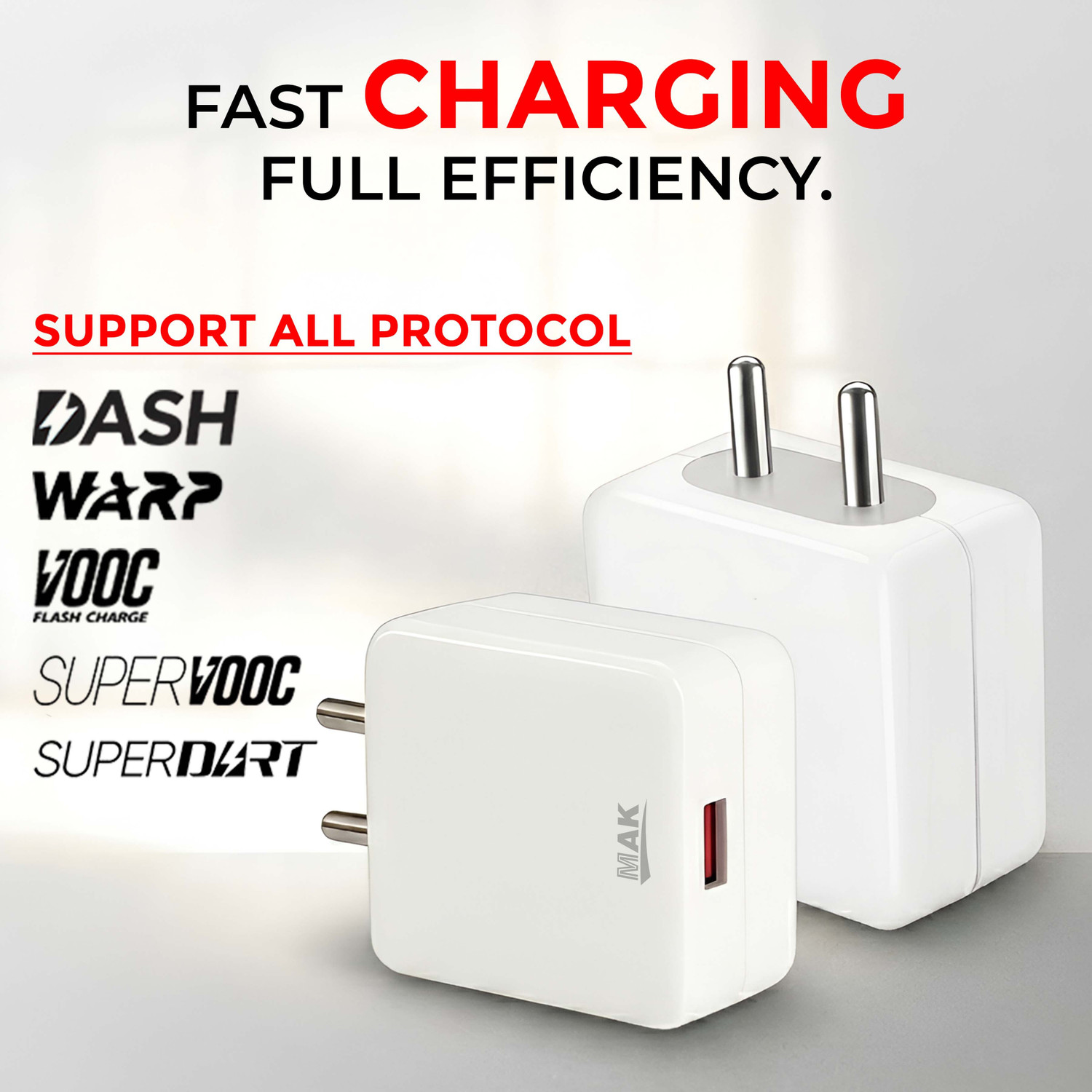 Image of MAK 80 W SuperVOOC 6 A Wall Charger for Mobile