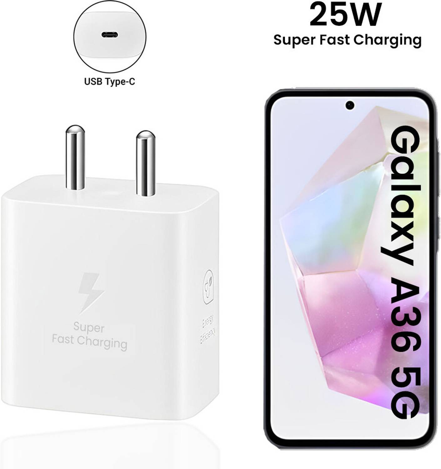 MAK 25 W GaN 3.1 A Wall Charger for Mobile (White)