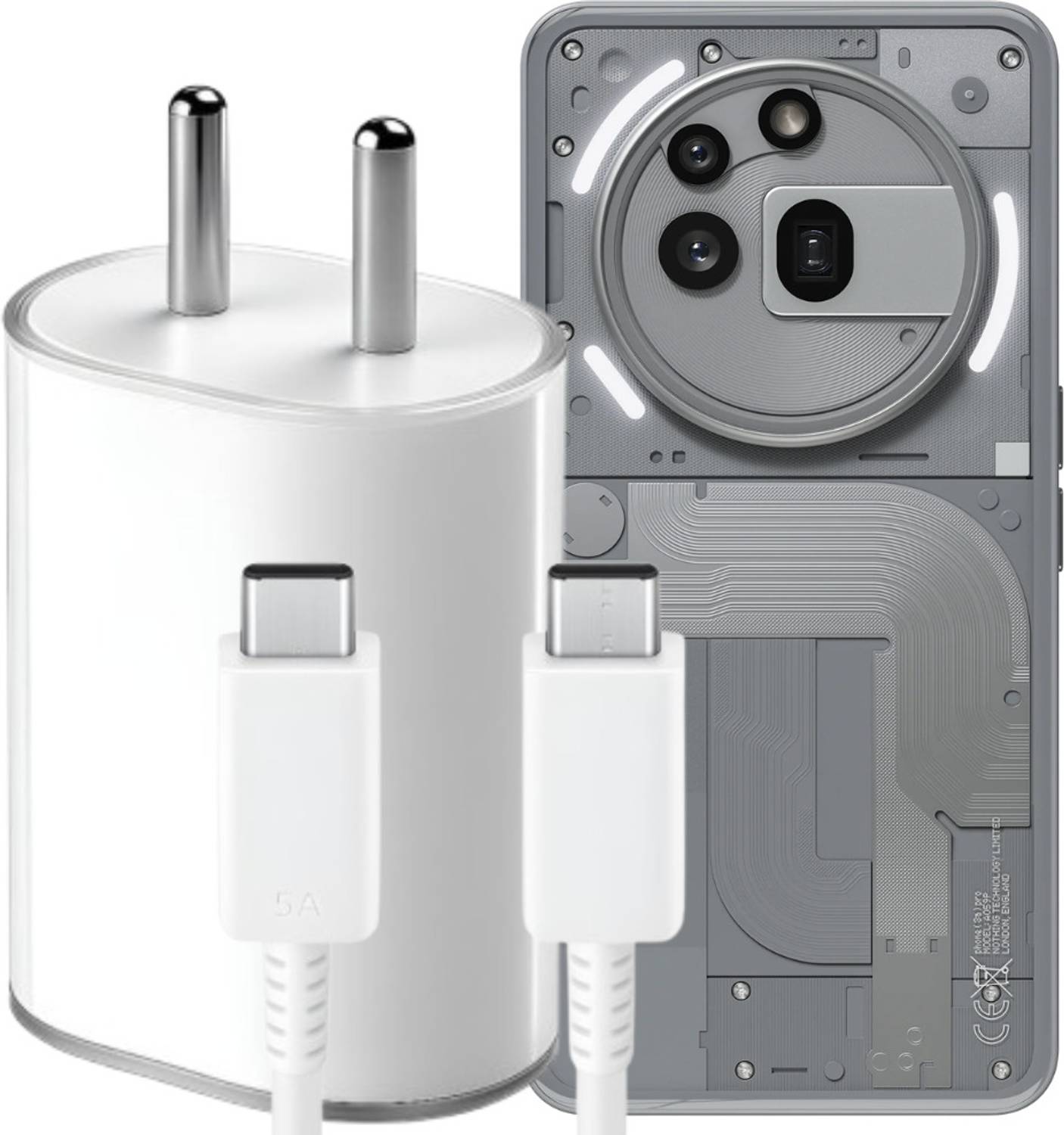 PECZARDH 45 W PD 5 A Wall Charger for Mobile with Detachable Cable
