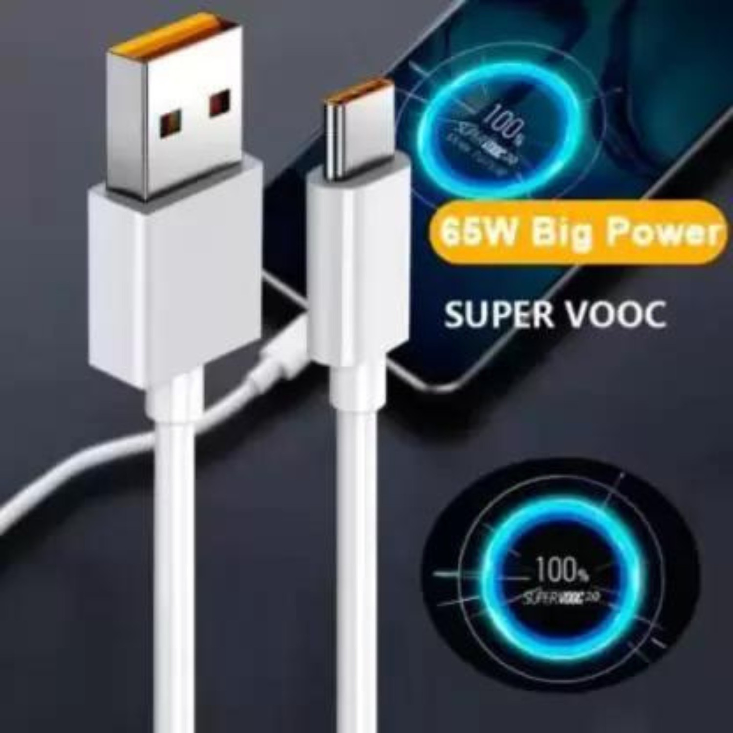 Image of MAK 65 W Dash 4.2 A Wall Charger for Mobile with Detachable Cable