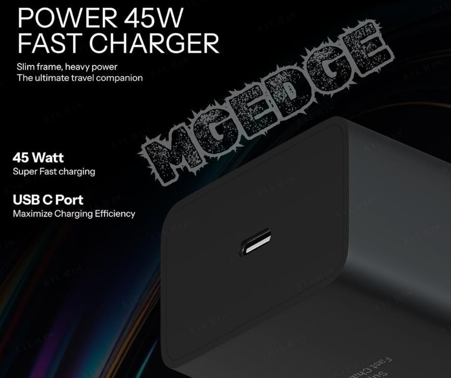 Image of GaN Charger 45 W Supercharge 8 A Wall Charger for Mobile with Detachable Cable
