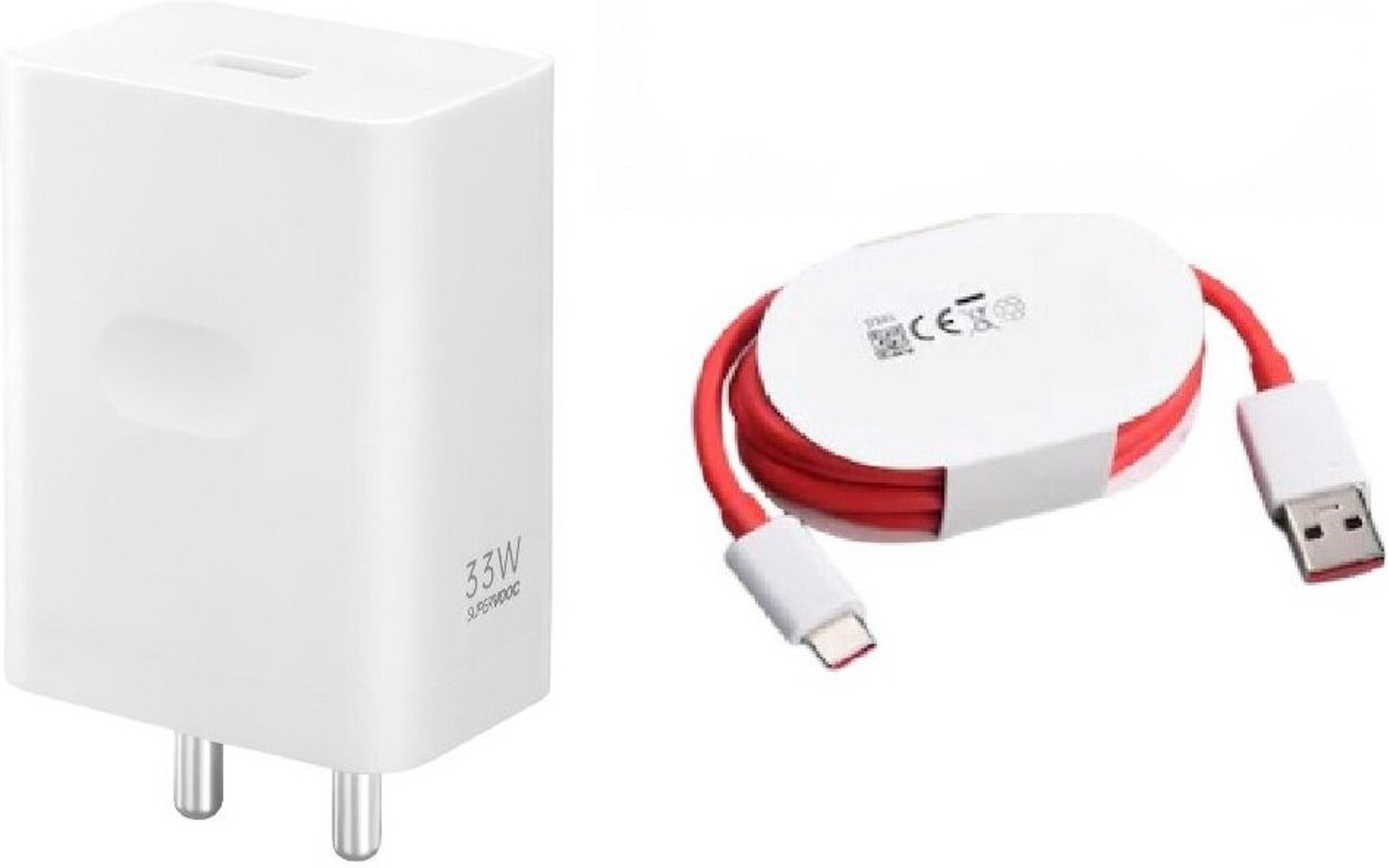 Image of OnePlus 33 W SuperVOOC 3 A Wall Charger for Mobile with Detachable Cable