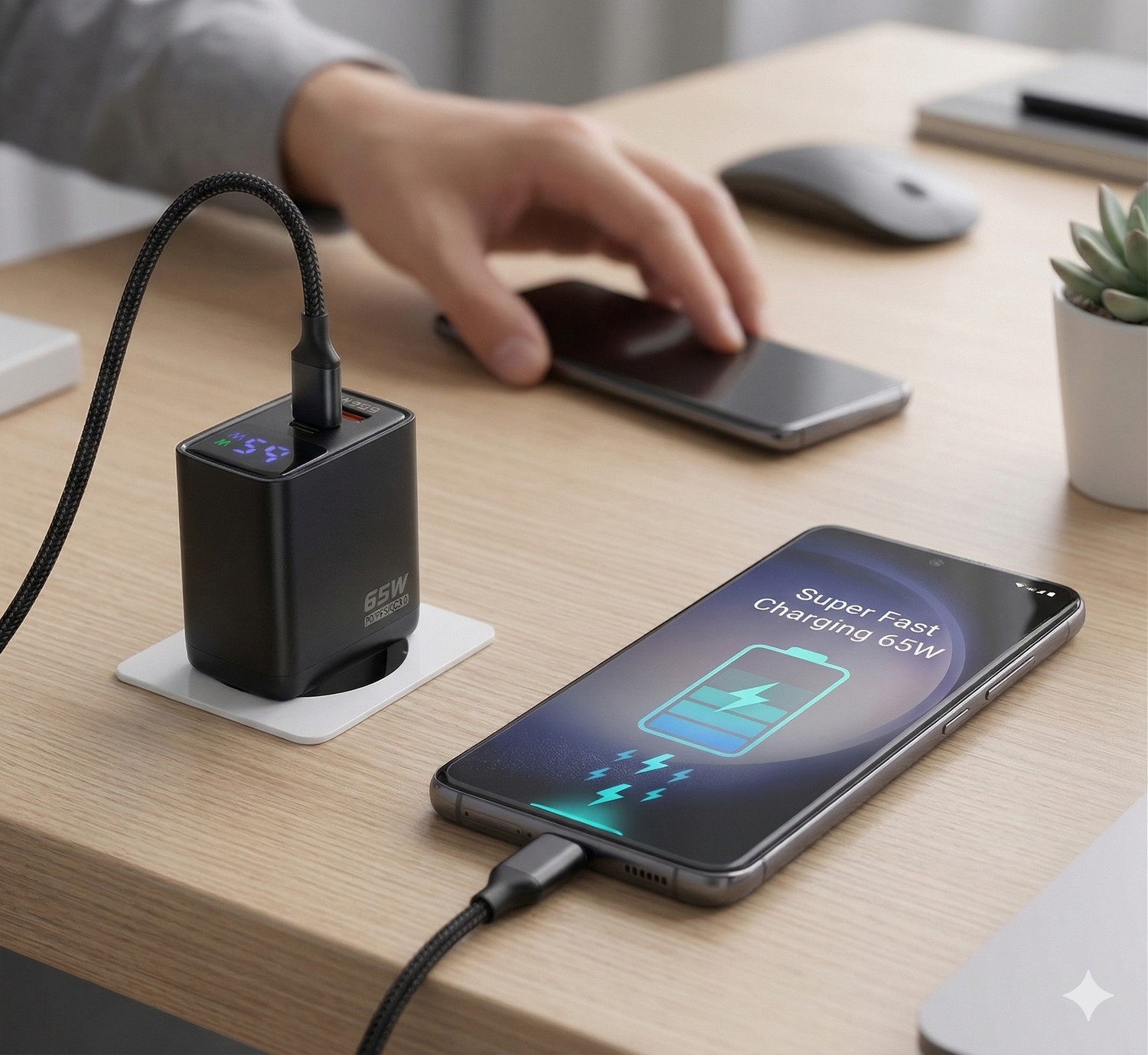 Image of Coracao 65 W GaN 5 A Dual Port Mobile Charger