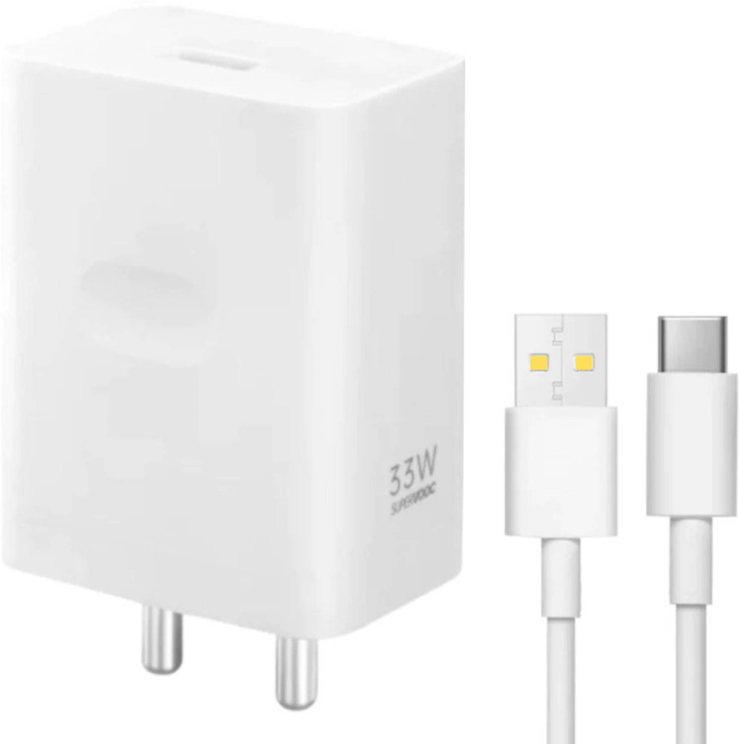 BLYNOIZ 33 W SuperVOOC 3 A Wall Charger for Mobile with Detachable Cable