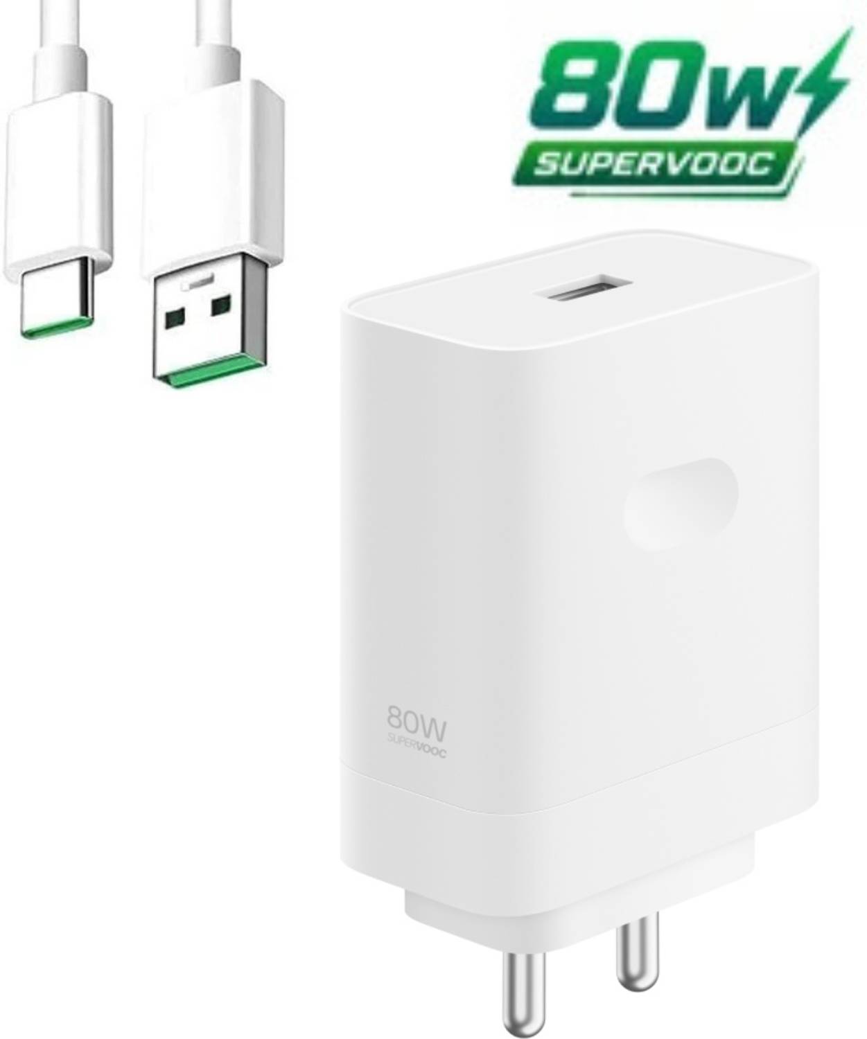 RORRY 80W SuperVOOC 8A Wall Charger with Cable - Image 1