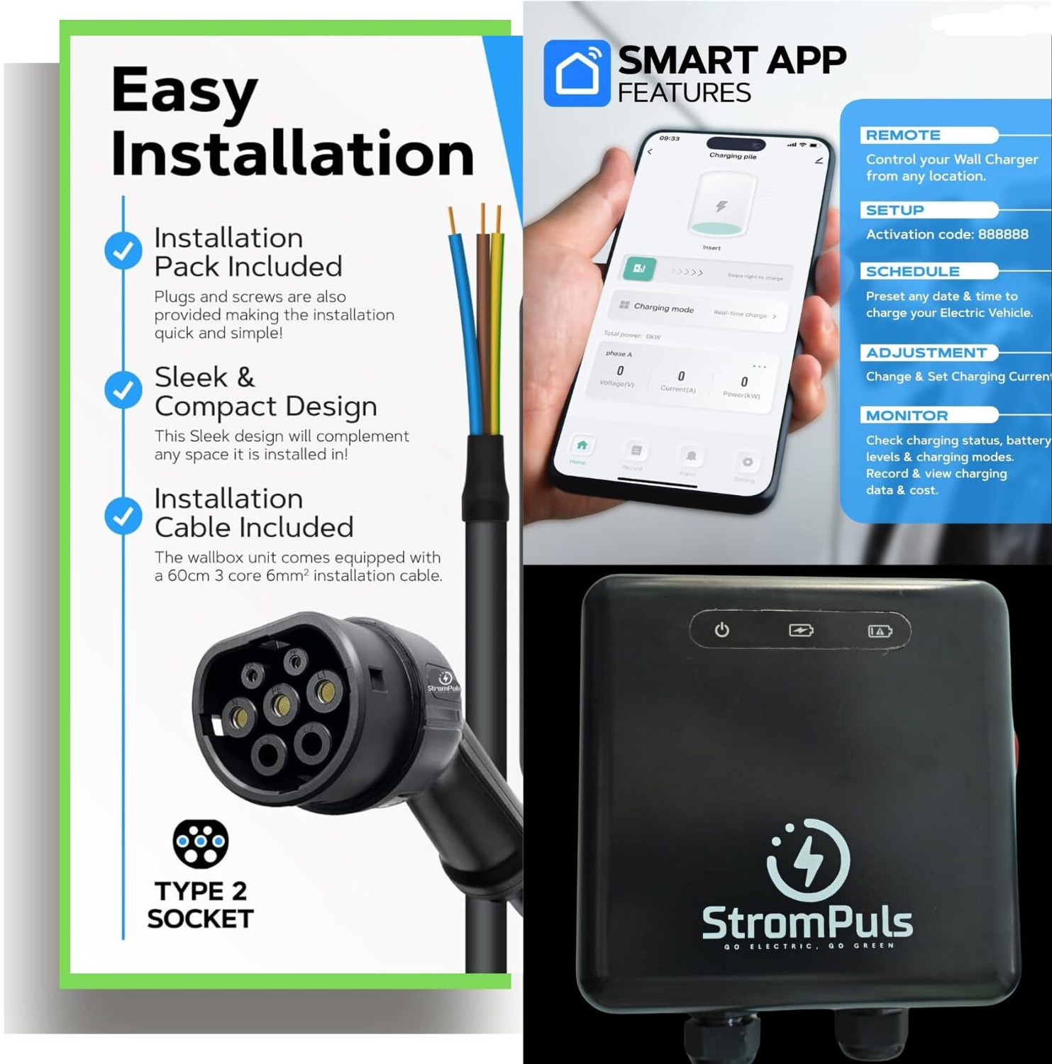 Image of Strompuls 220 W 32 A Wall Charger for E-Car