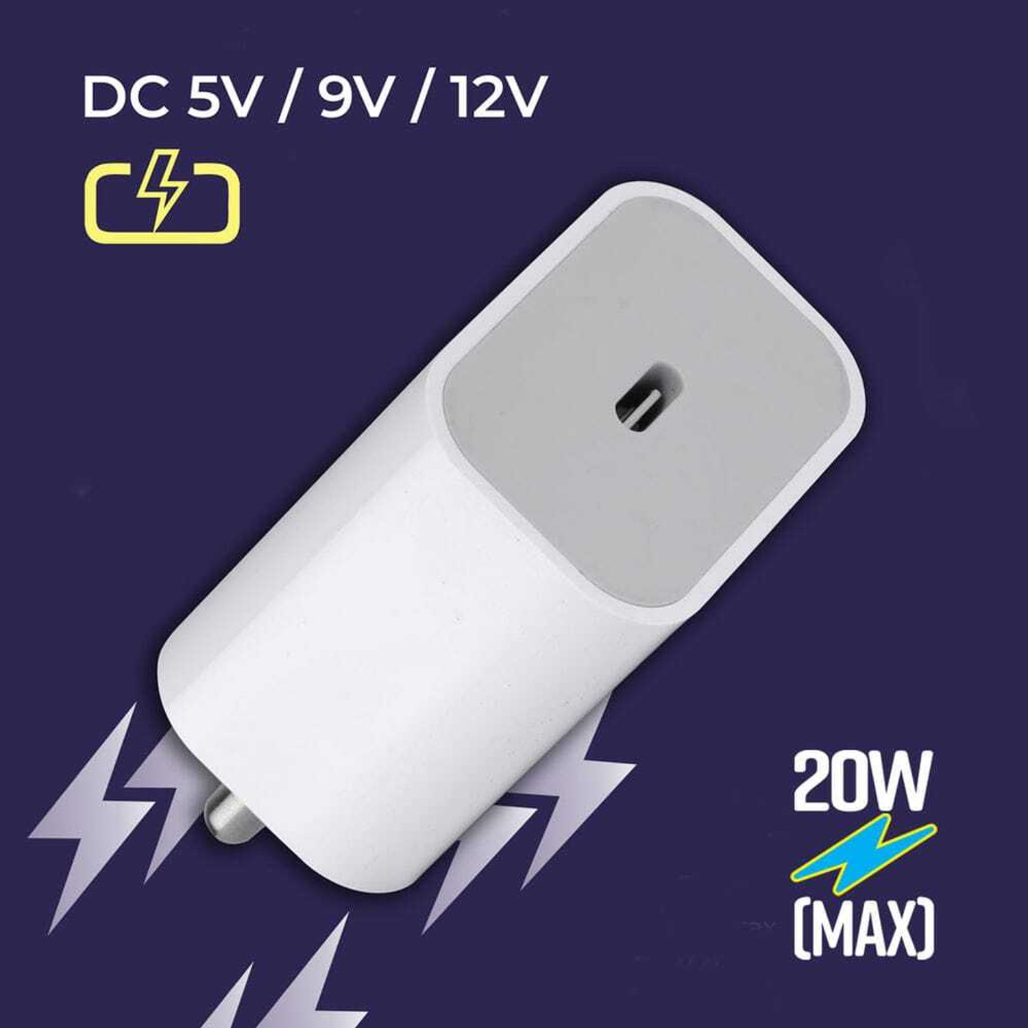 Image of ZEBRONICS 5 W PD 20 A Wall Charger for Mobile with Detachable Cable