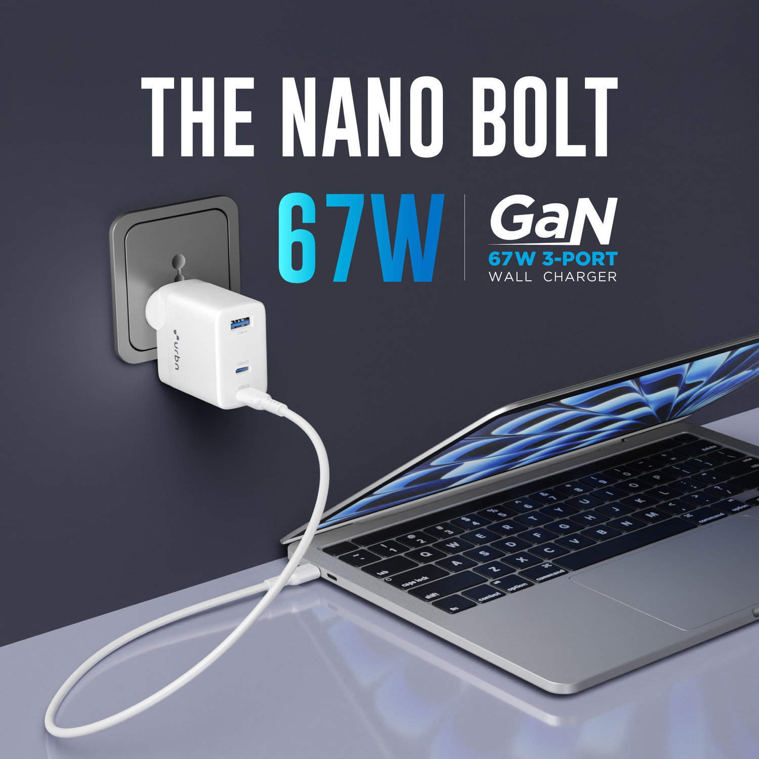 Image of URBN 67 W GaN 3.25 A Multi-pin Wall Charger for Mobile