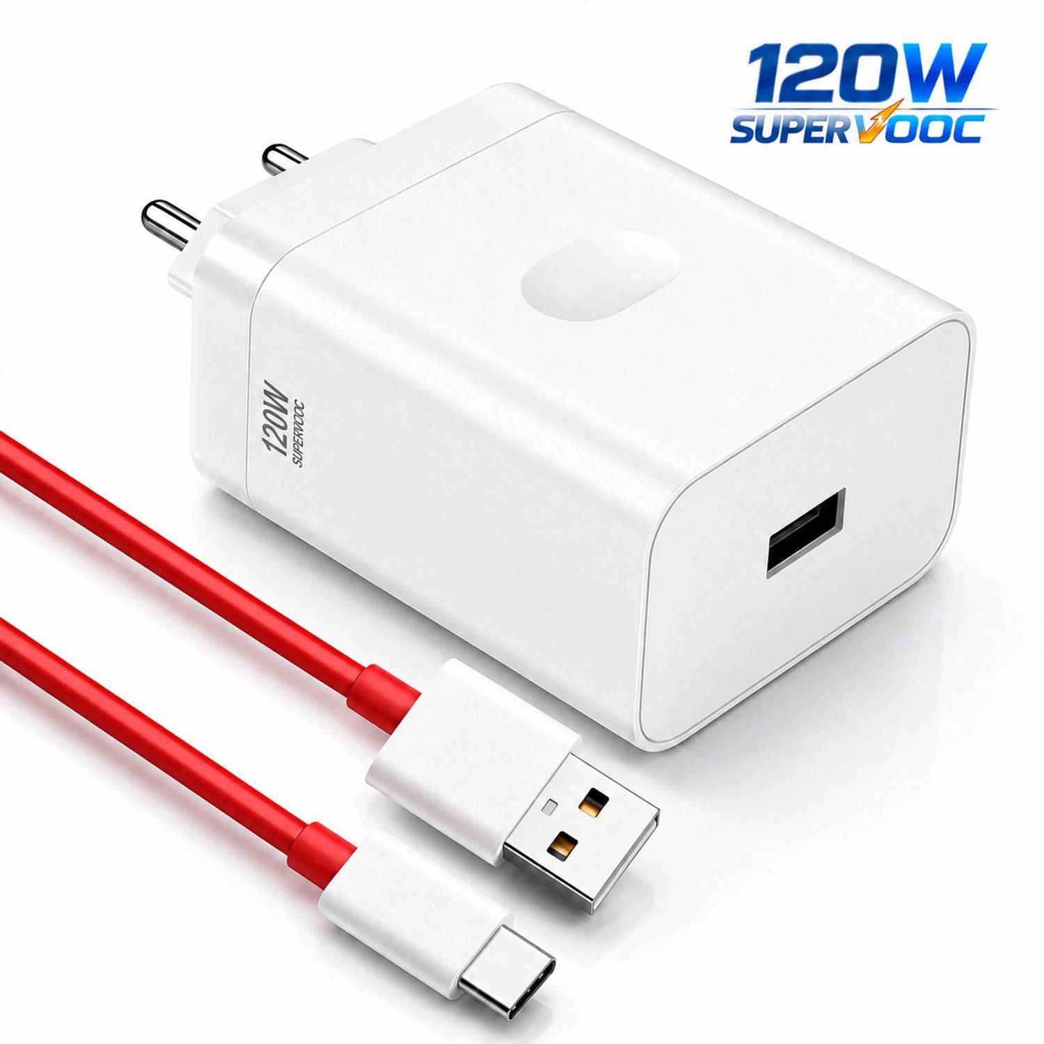 Shopbaket 120W SuperVOOC 6A Fast Charger Red - Image 1