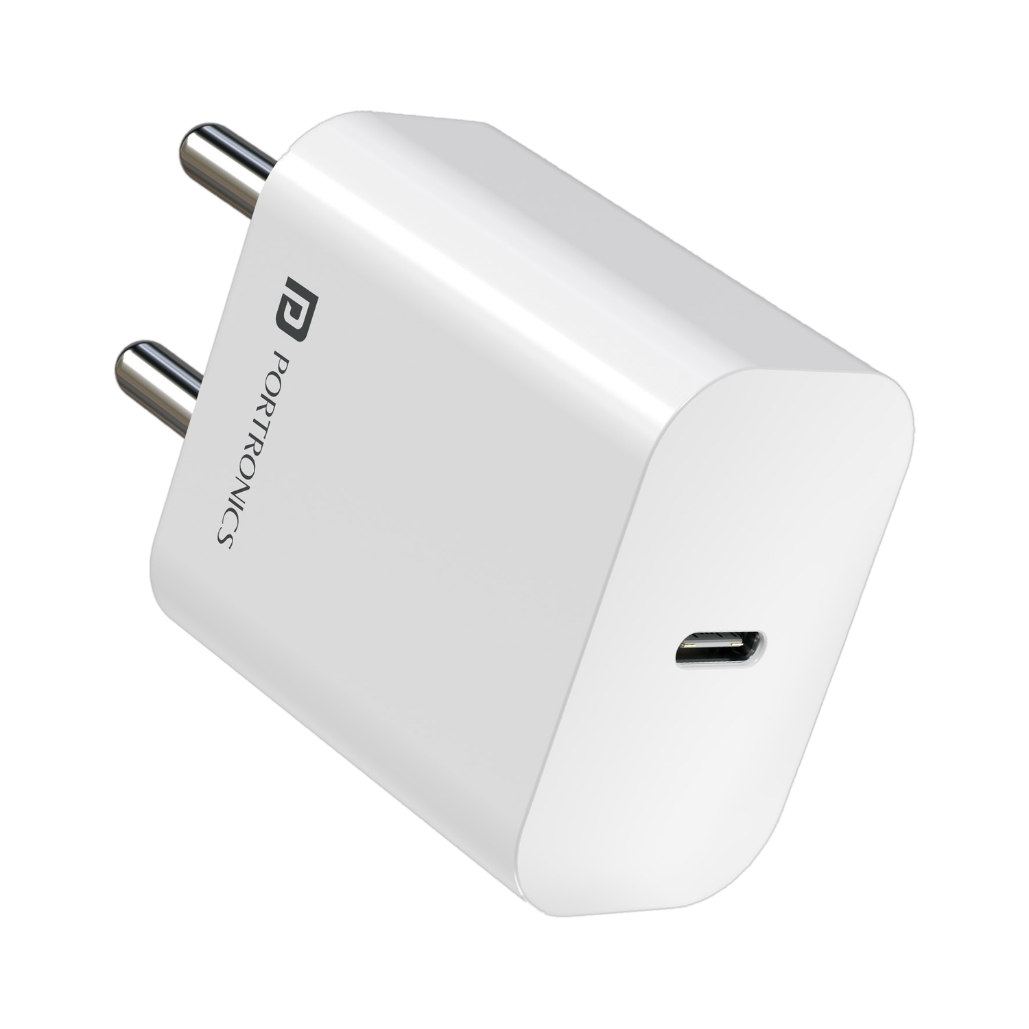 Portronics 20W PD 3A Wall Charger White - Image 1