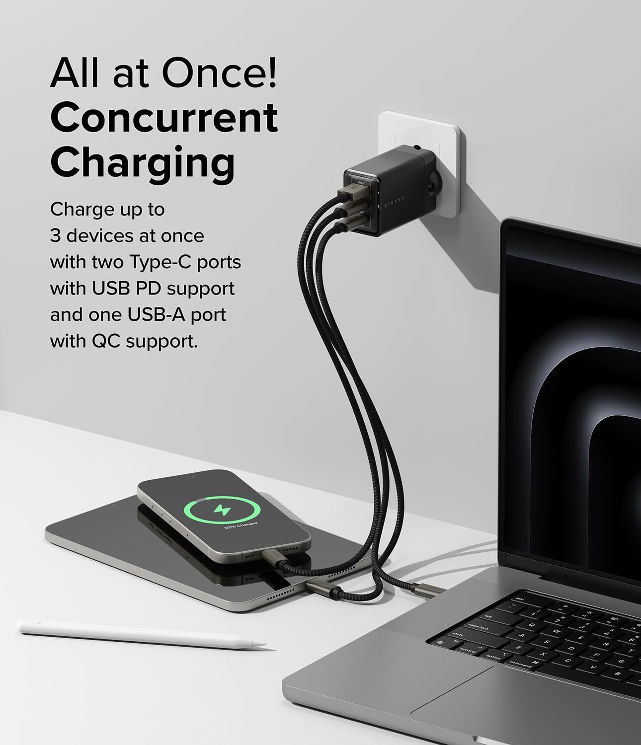 Image of Ringke 65 W GaN 3.4 A Wall Charger for Mobile
