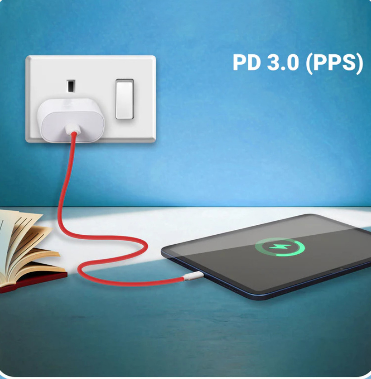 Image of ZEBRONICS 25 W Quick Charge 3 A Wall Charger for Mobile with Detachable Cable