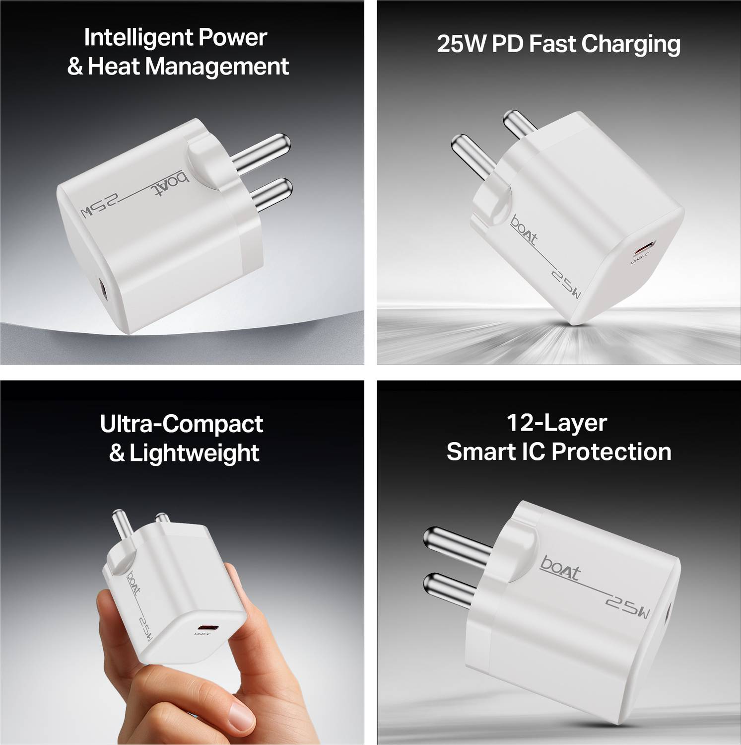 boAt 25W PPS 3A Wall Charger White - Image 2