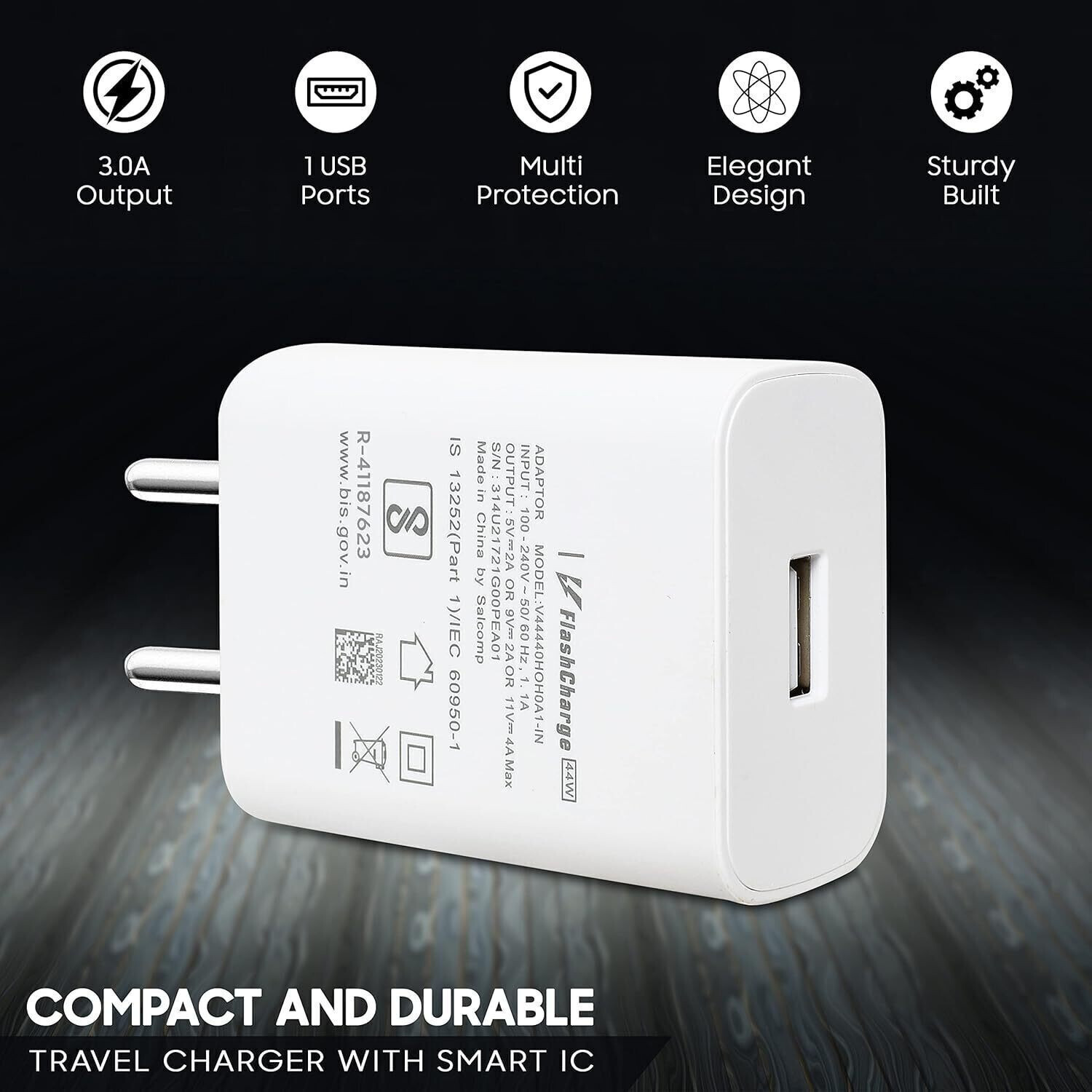 Image of Zybux 44 W Quick Charge 4 A Wall Charger for Mobile