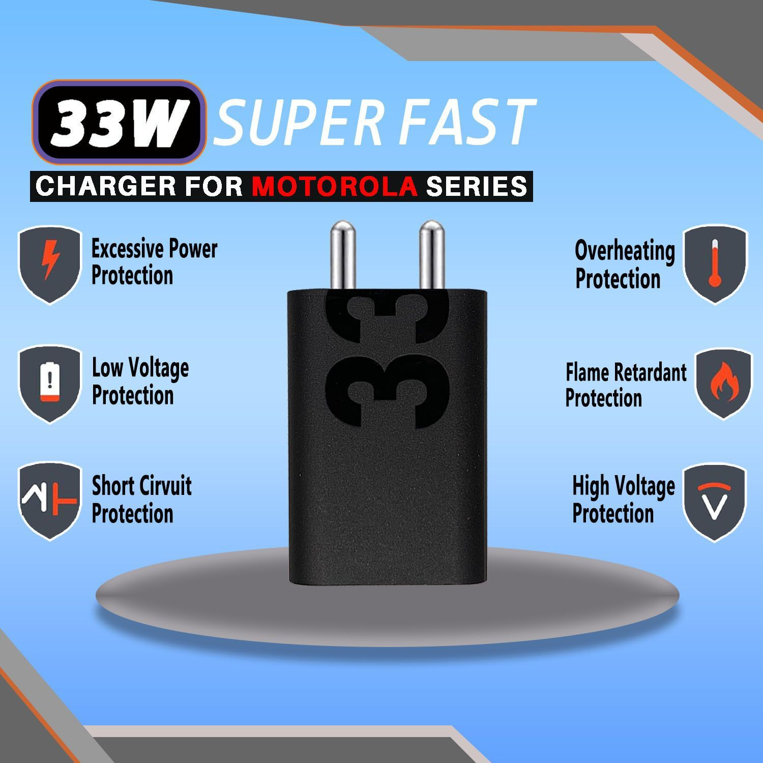 Image of GaN Charger 33 W TurboPower 3.0 3 A Wall Charger for Mobile