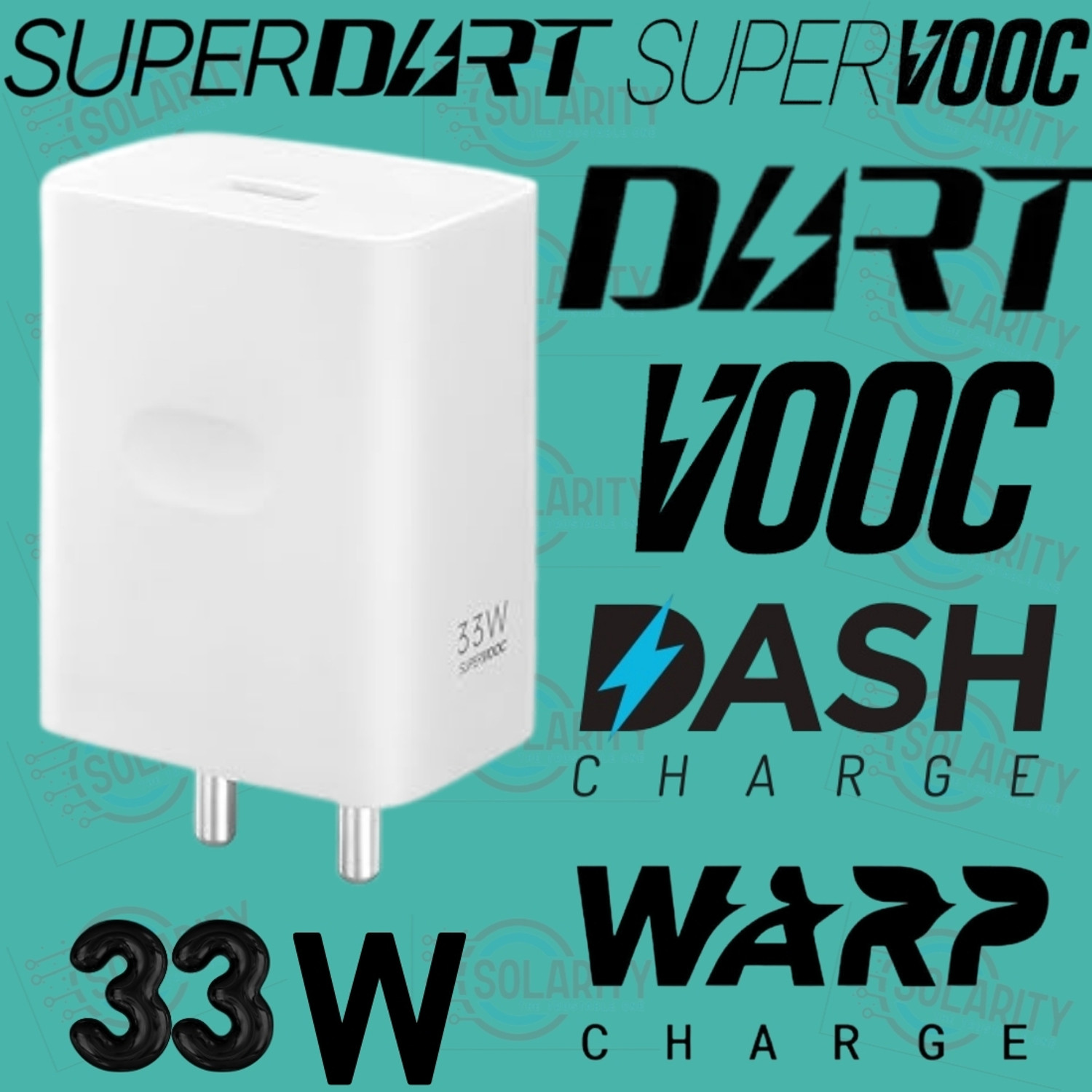 Image of Solarity 33 W SuperVOOC 6 A Wall Charger for Mobile with Detachable Cable