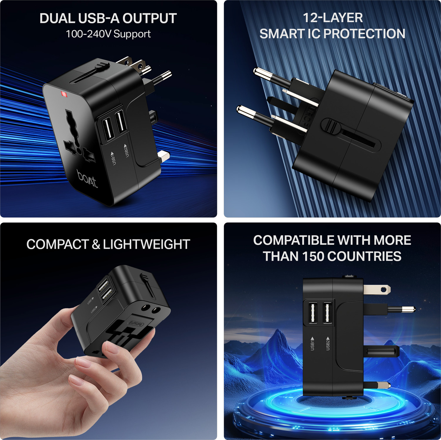 Image of boAt 10 W Quick Charge 3 A Multi-pin Wall Charger for Mobile