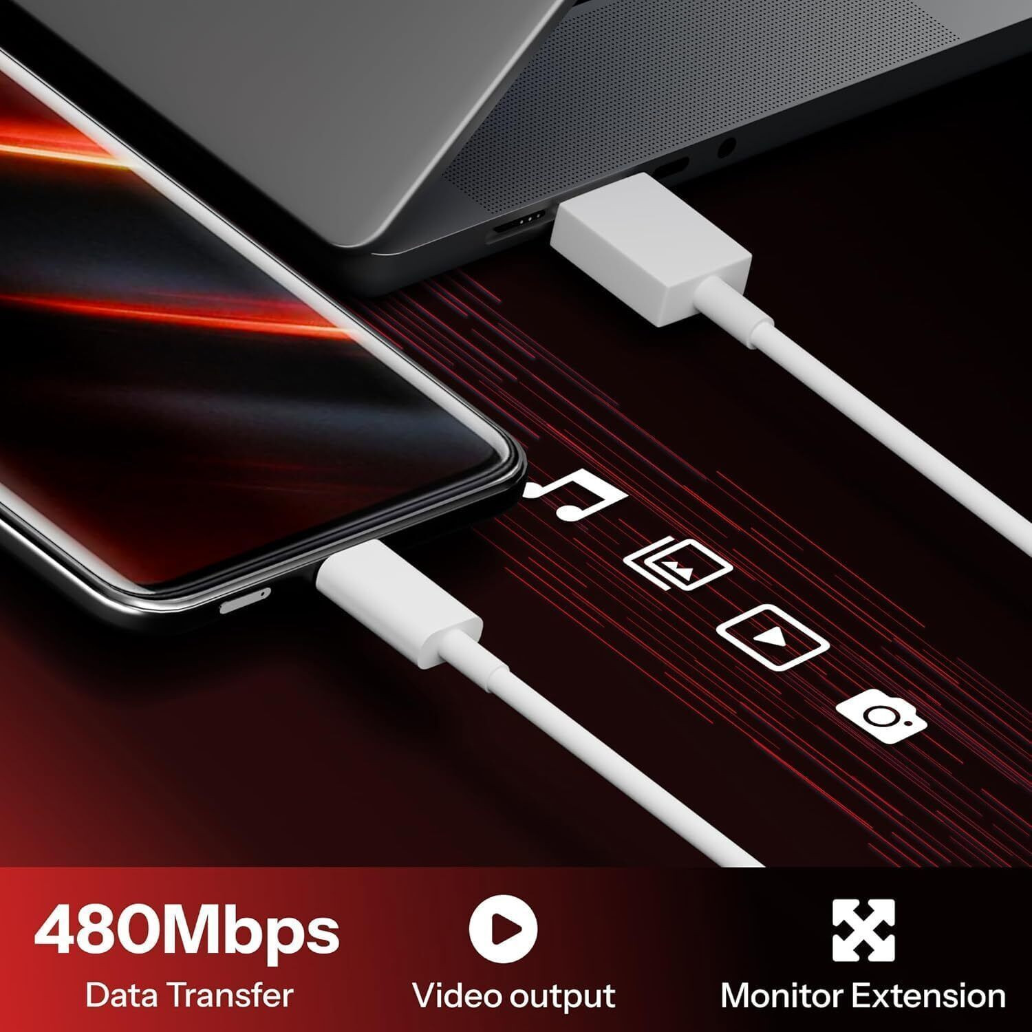 Image of OPPO 80 W SuperVOOC 7.3 A Wall Charger for Mobile with Detachable Cable