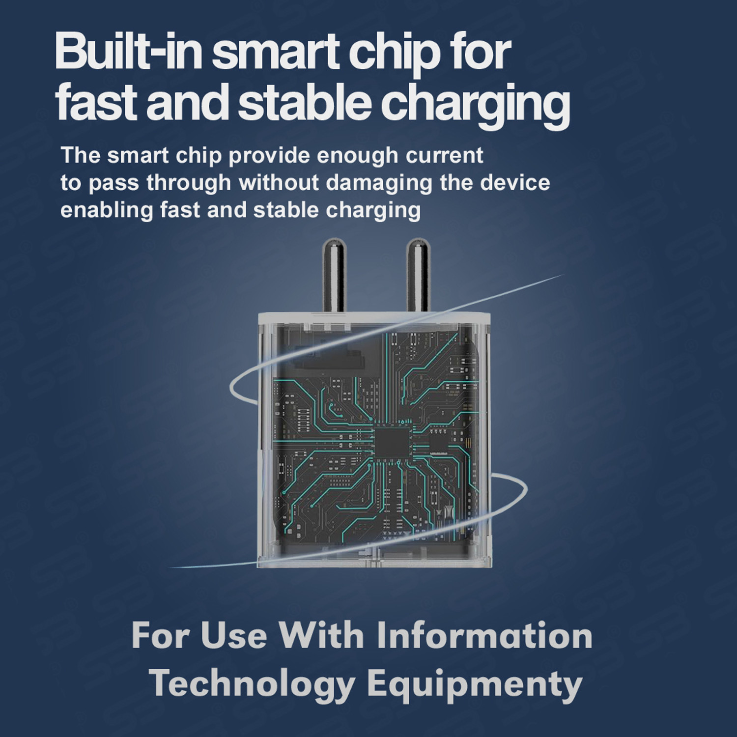 Image of SB 33 W Quick Charge 4 A Wall Charger for Mobile with Detachable Cable