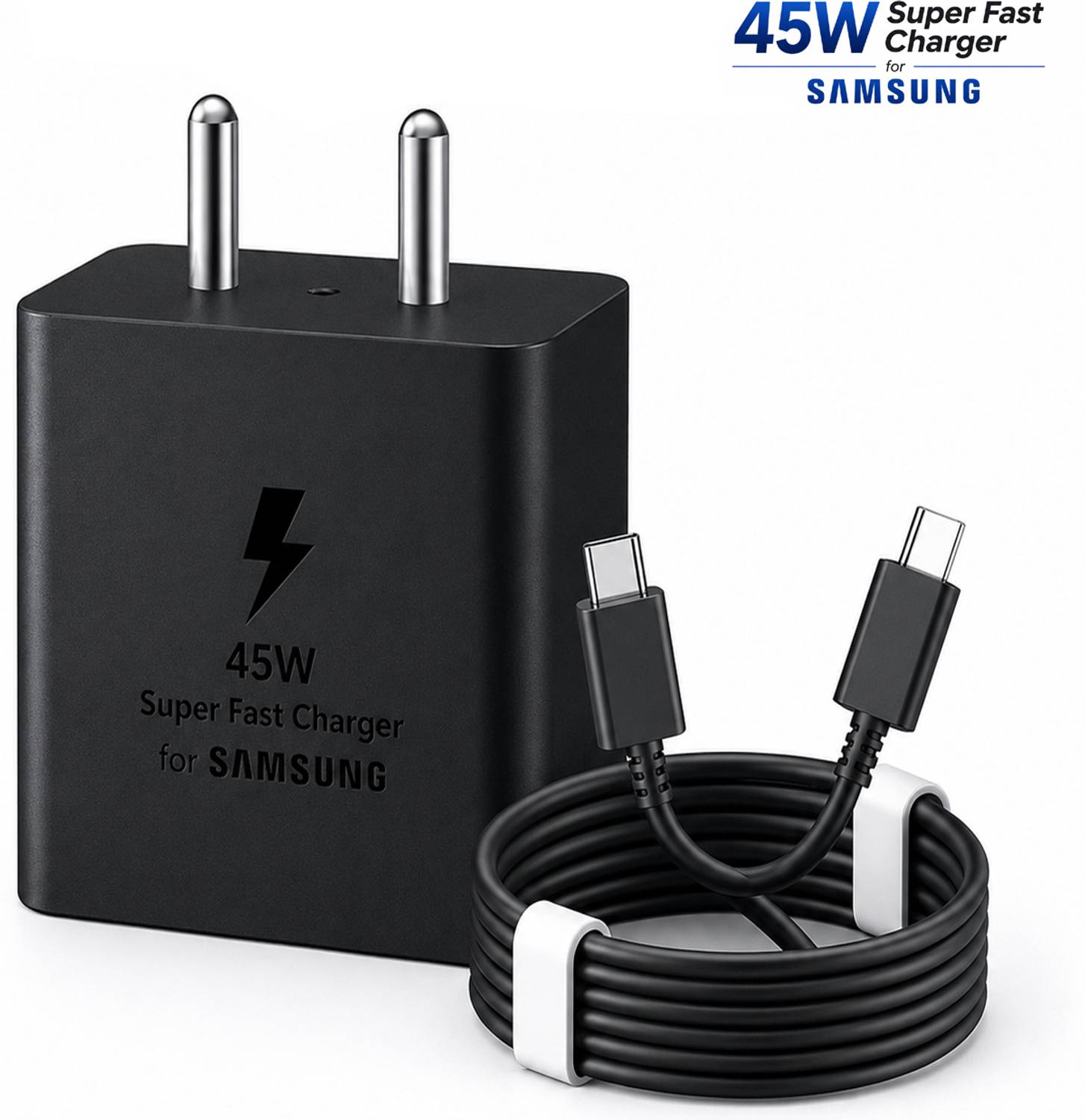 SB 45 W GaN 3 A Wall Charger for Mobile with Detachable Cable