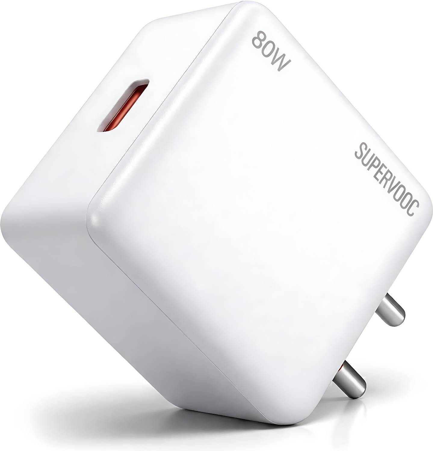 MAK 80 W SuperVOOC 6 A Wall Charger for Mobile (White)