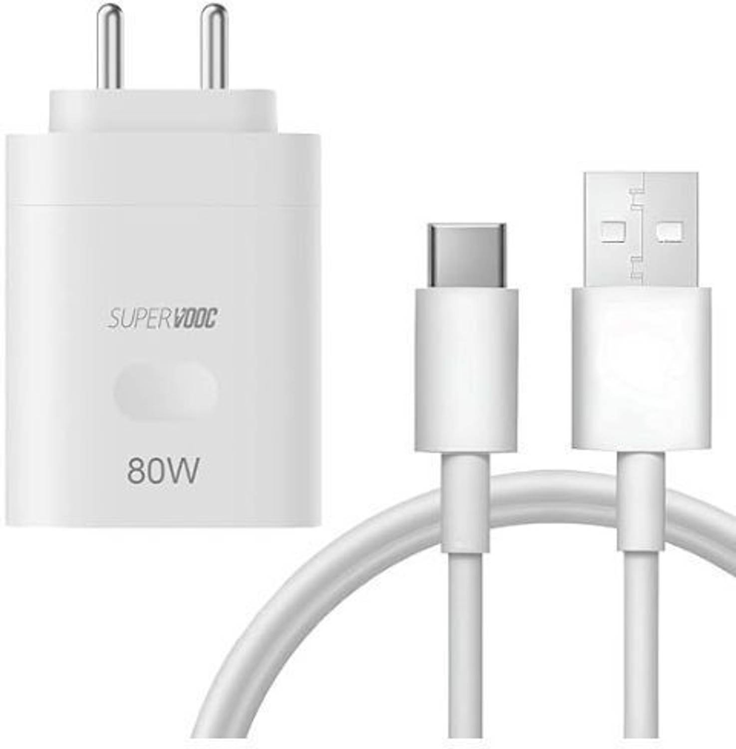 Amozkart 80 W PD 3 A Wall Charger for Mobile with Detachable Cable
