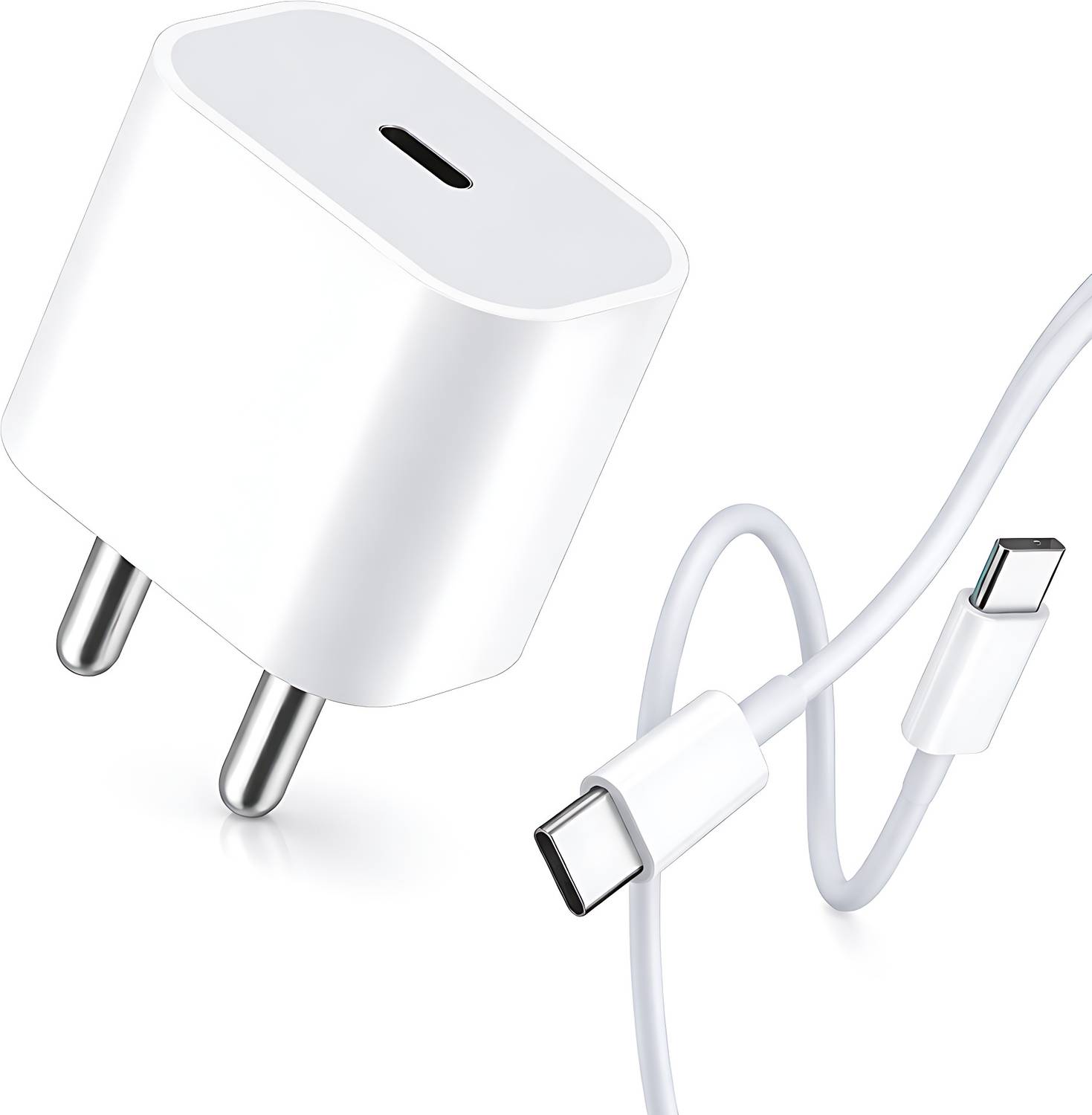 MAK 20 W Quick Charge 3.1 A Wall Charger for Mobile with Detachable Cable