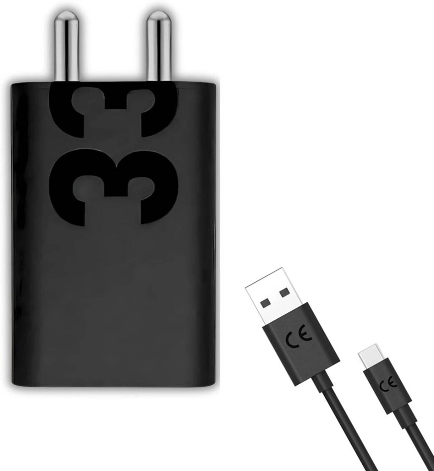 TECHWAQE 33 W TurboPower 2.0 3 A Wall Charger for Mobile with Detachable Cable