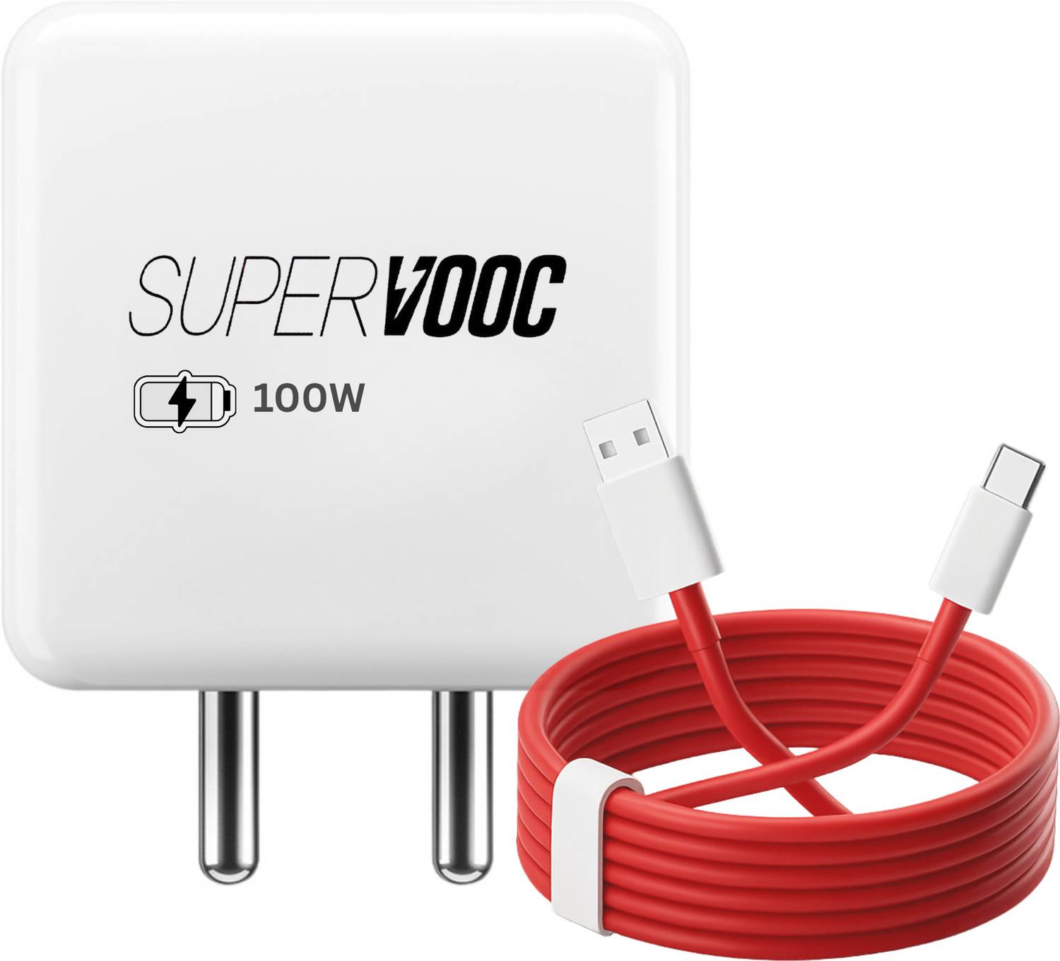 Kenviq 80 W SuperVOOC 3 A Wall Charger for Mobile with Detachable Cable