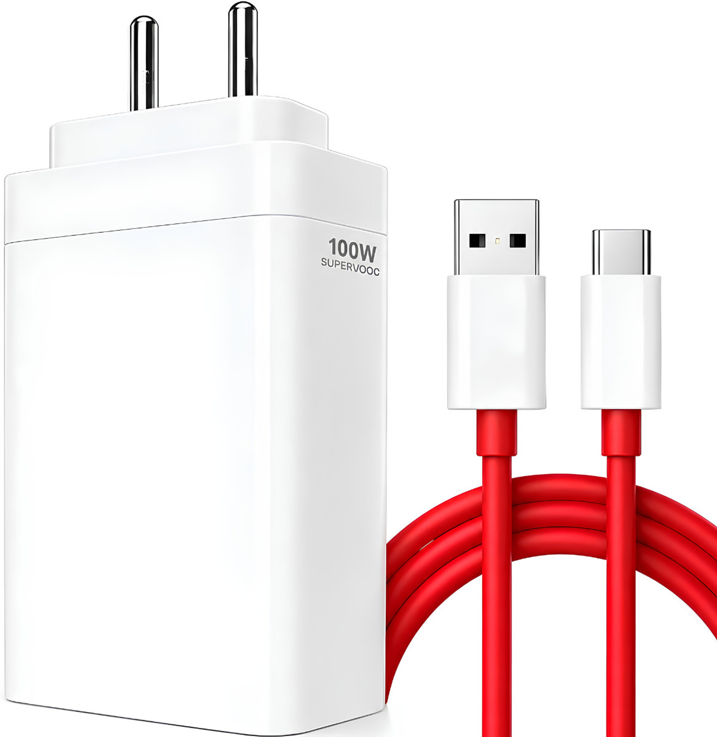 Image of yuvika 100 W SuperVOOC 9 A Wall Charger for Mobile with Detachable Cable