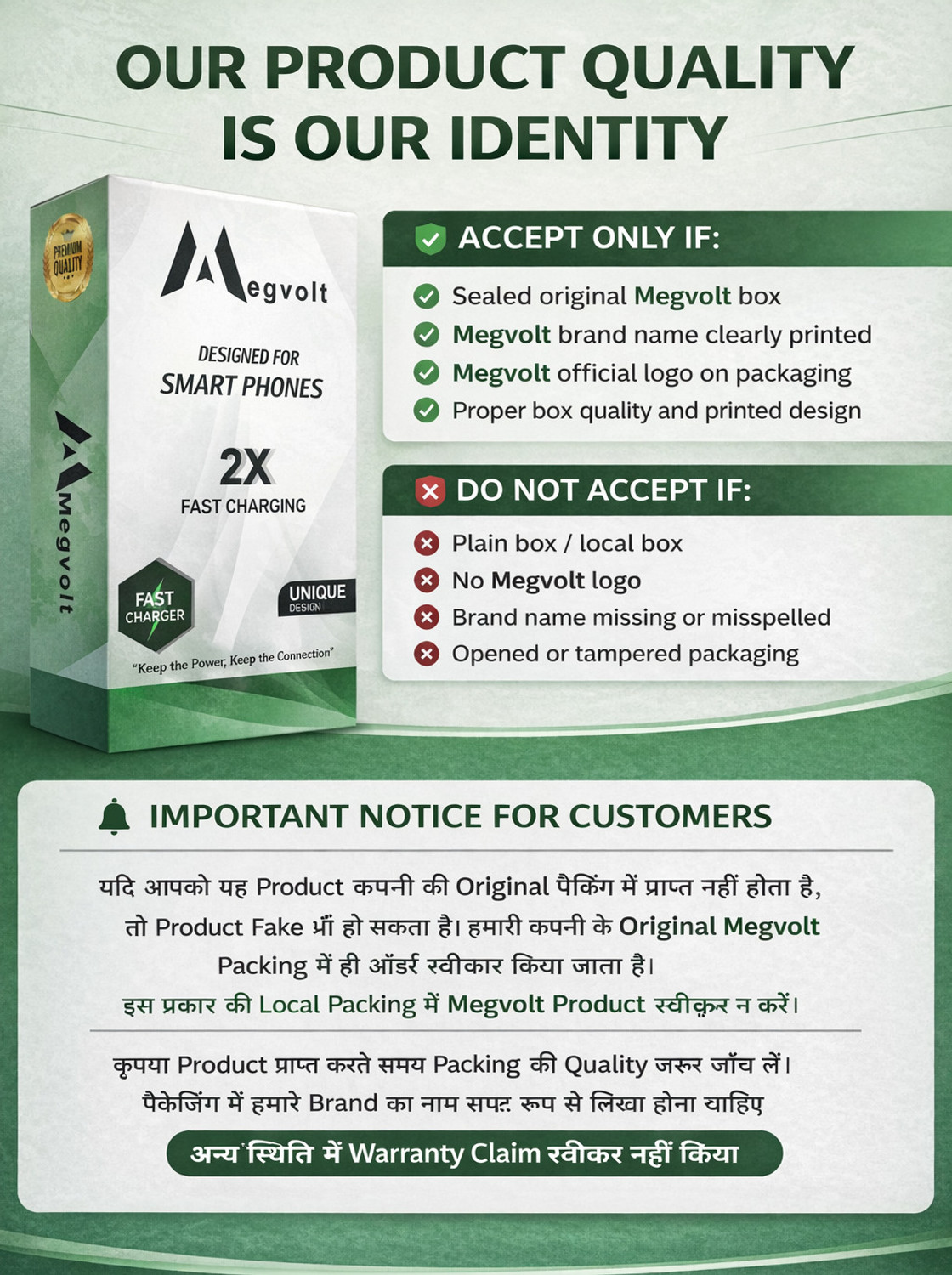 Image of MegVolt 85 W VOOC 6 A Wall Charger for Mobile with Detachable Cable