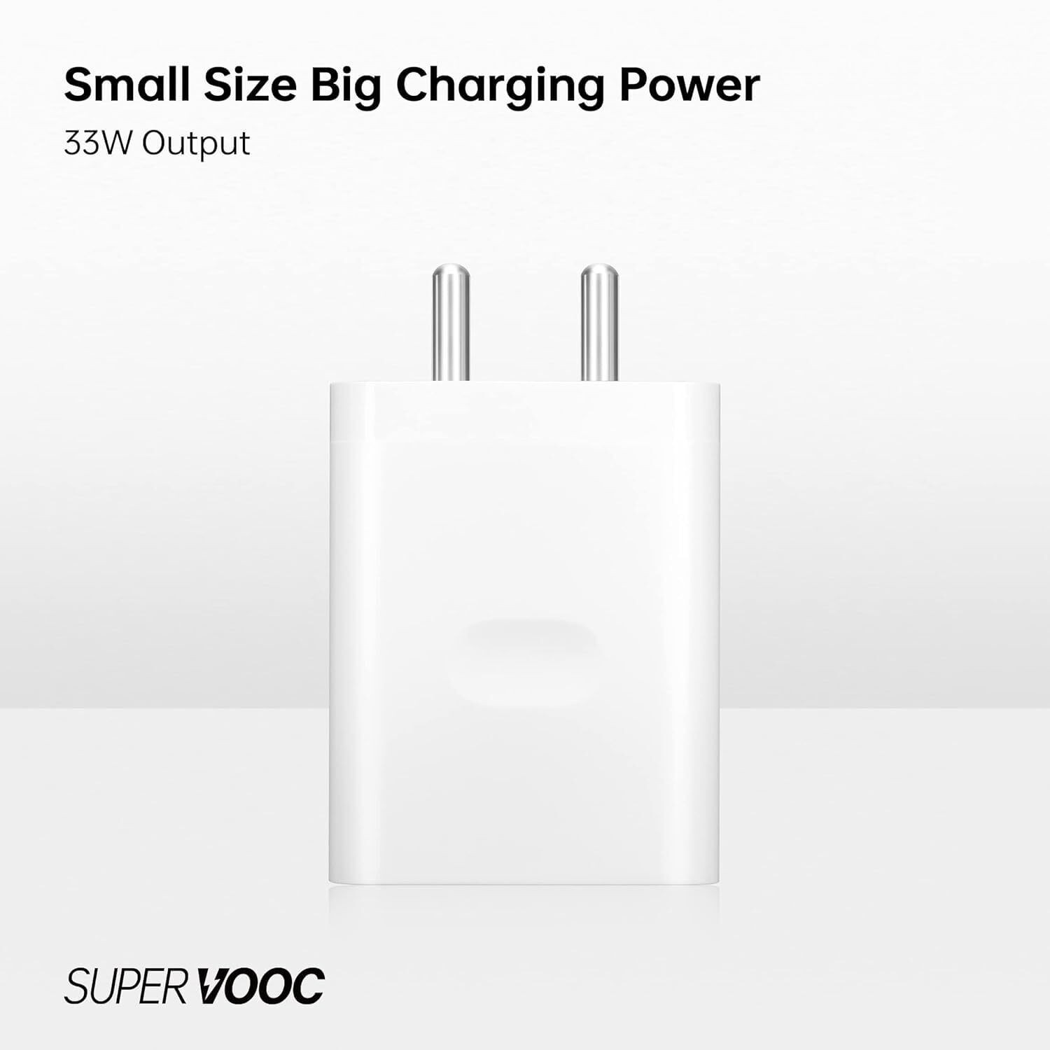 Image of OnePlus 33 W SuperVOOC 3 A Wall Charger for Mobile with Detachable Cable