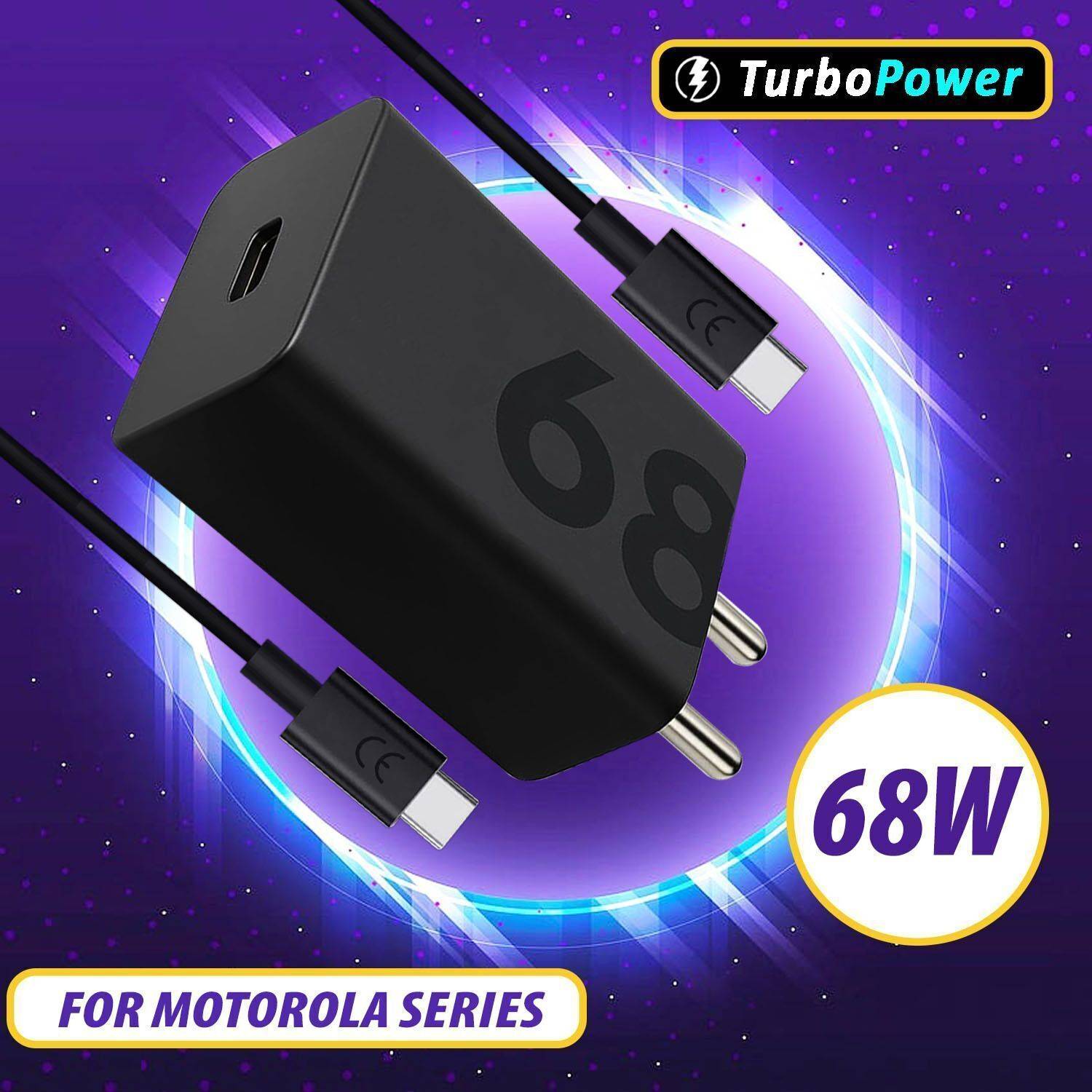 Jmax 68 W TurboPower 3.0 3 A Wall Charger for Mobile with Detachable Cable