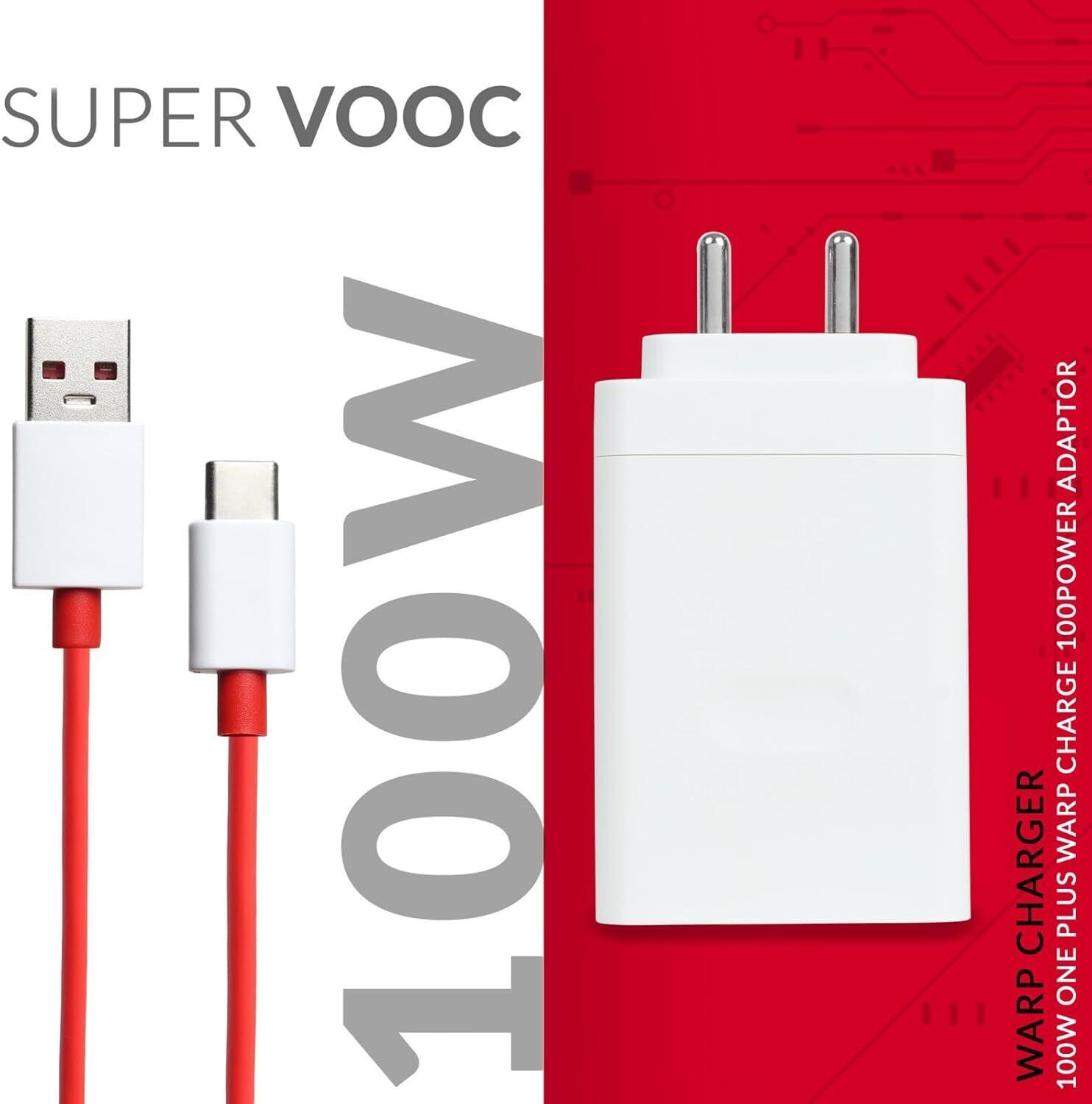 Image of OnePlus 100 W SuperVOOC 9 A Wall Charger for Mobile