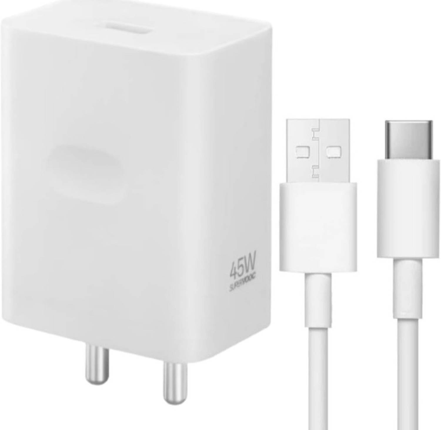 AVEVOUR ORIGINAL 45 W SuperVOOC 5 A Wall Charger for Mobile with Detachable Cable