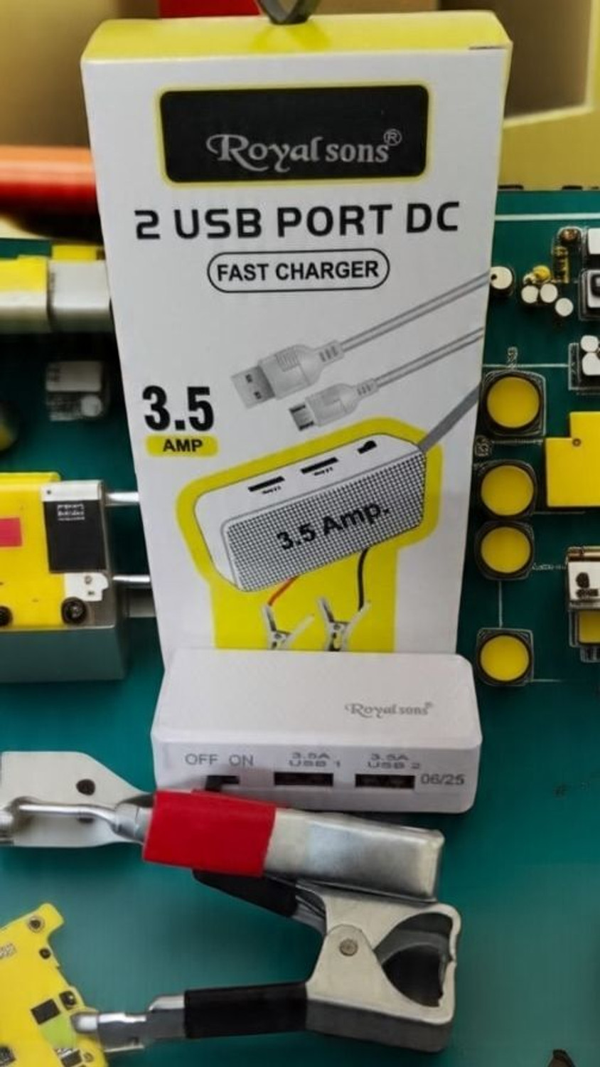 Image of ROYALSONS 5 W Quick Charge 3.4 A Dual Port Mobile Charger with Detachable Cable