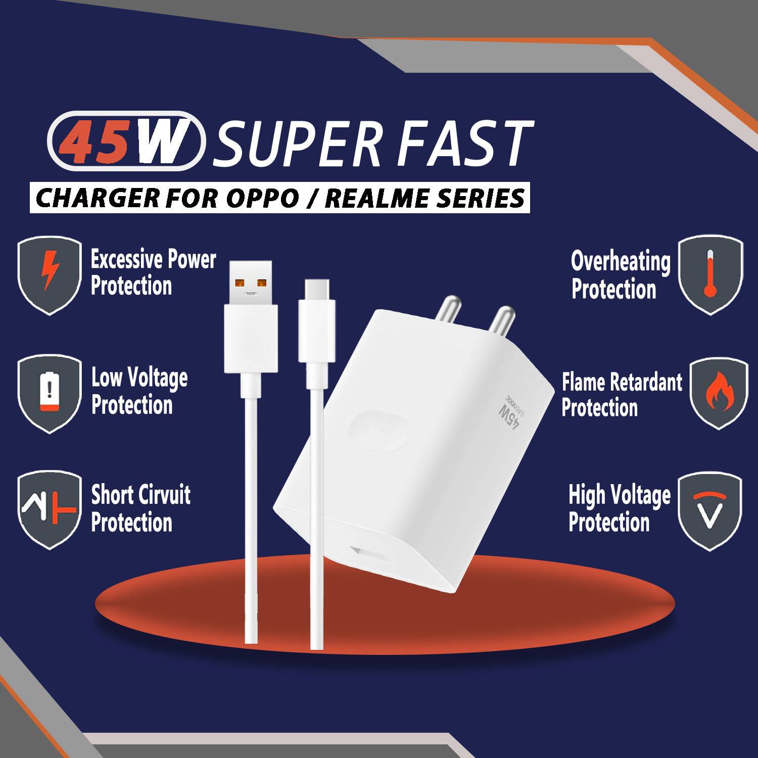 SUFO 45W SuperVOOC 4A Wall Charger - Image 5