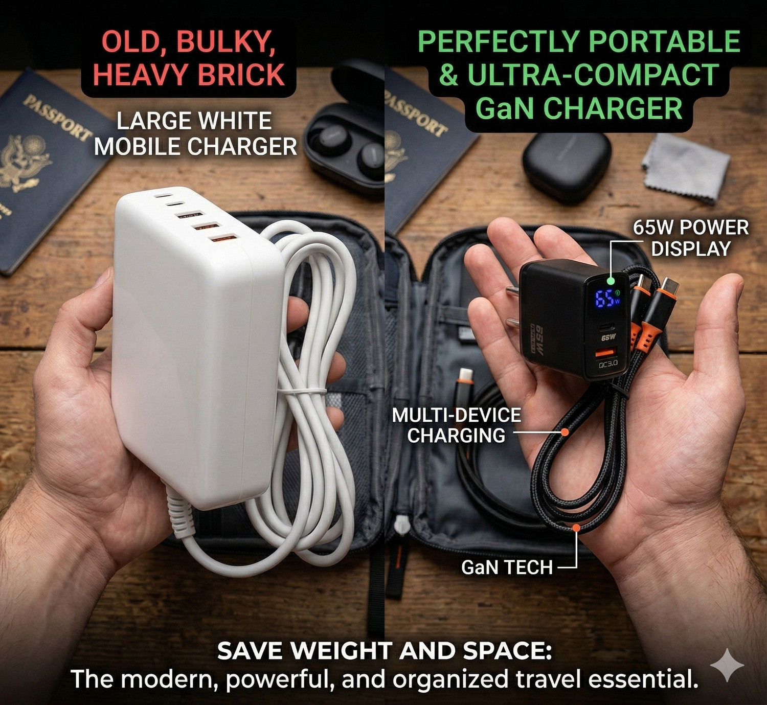 Image of Coracao 65 W GaN 5 A Dual Port Mobile Charger