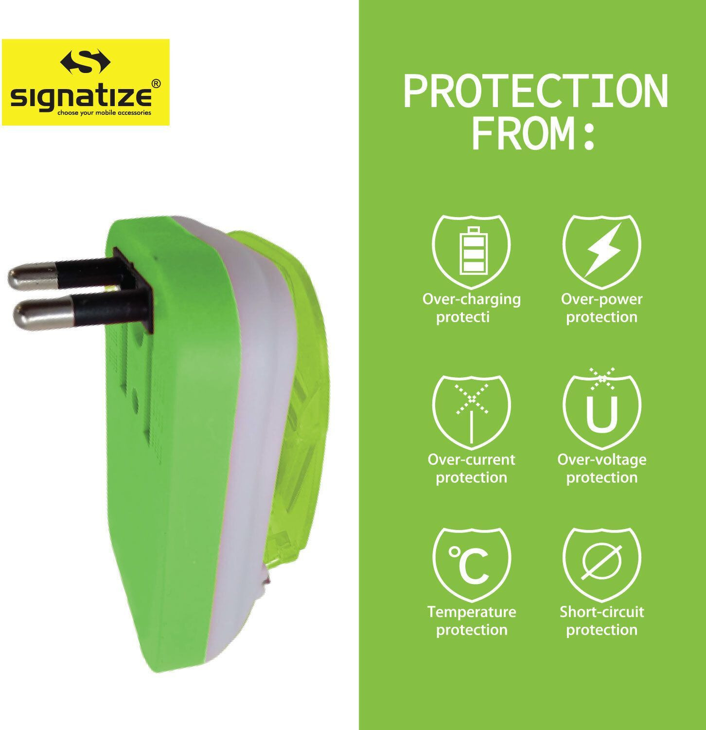 Image of SIGNATIZE 18.1 W Quick Charge 4.2 A Wall Charger for Mobile