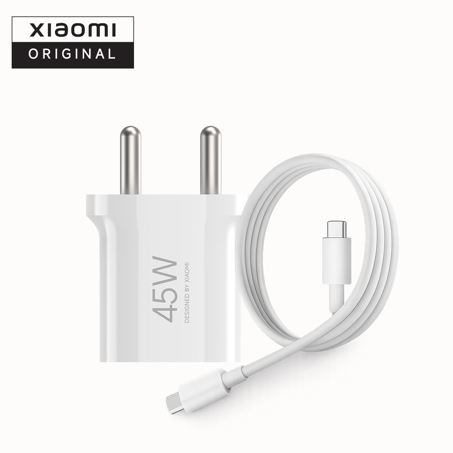 Image of XIAOMI by Mi 45 W GaN 3 A Single Port Mobile Charger with Detachable Cable