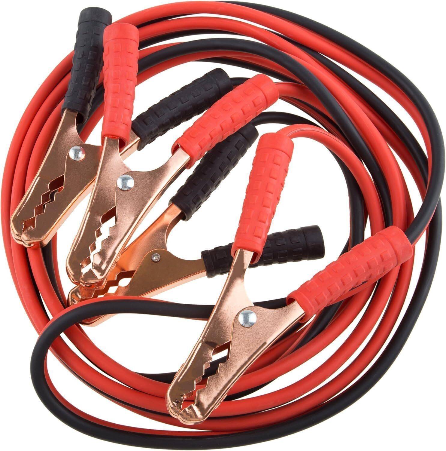 4tens Car Heavy Duty Auto Jumper Cable Booster Wire Clamp with Alligator Wire [300Amp] 7 ft Battery Jumper Cable